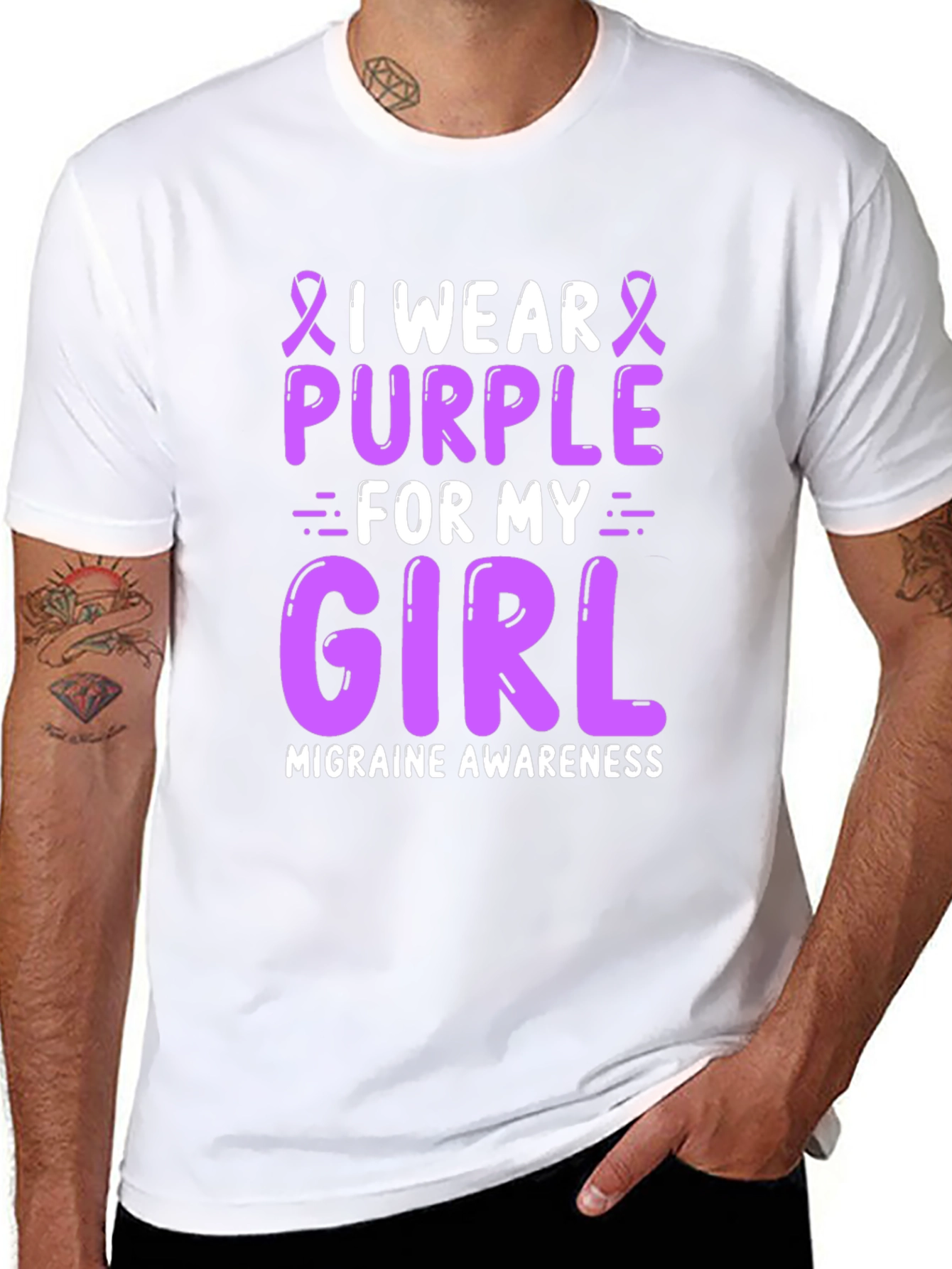 Purple Migraine Awareness Graphic Tee