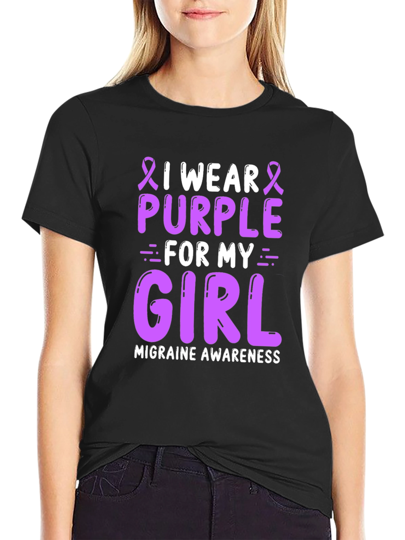 Purple Migraine Awareness Graphic Tee