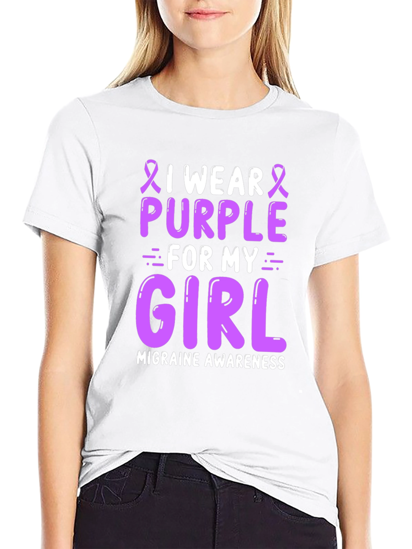 Purple Migraine Awareness Graphic Tee