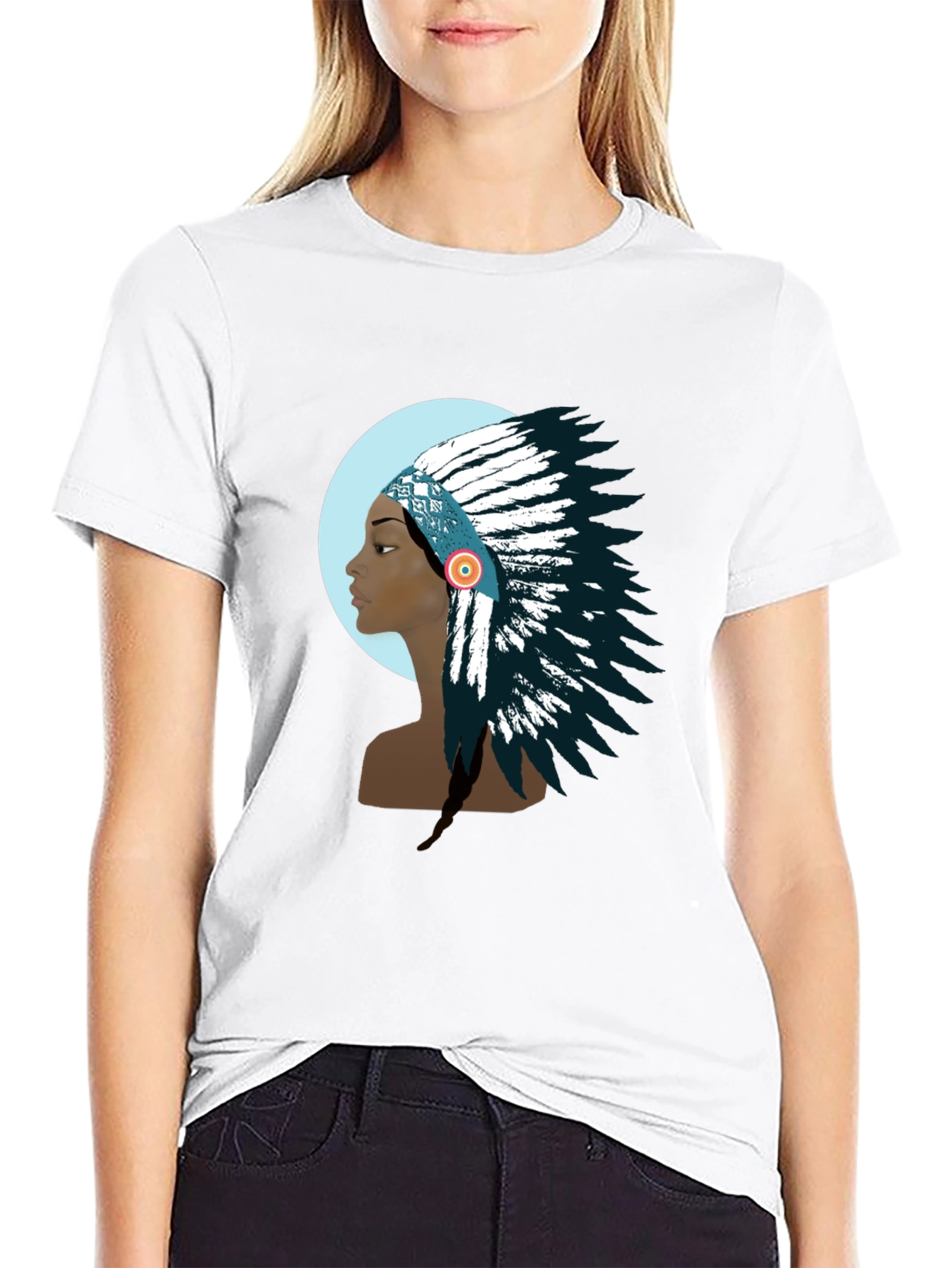 Native American Headdress T-Shirt - Unique Graphic Tee