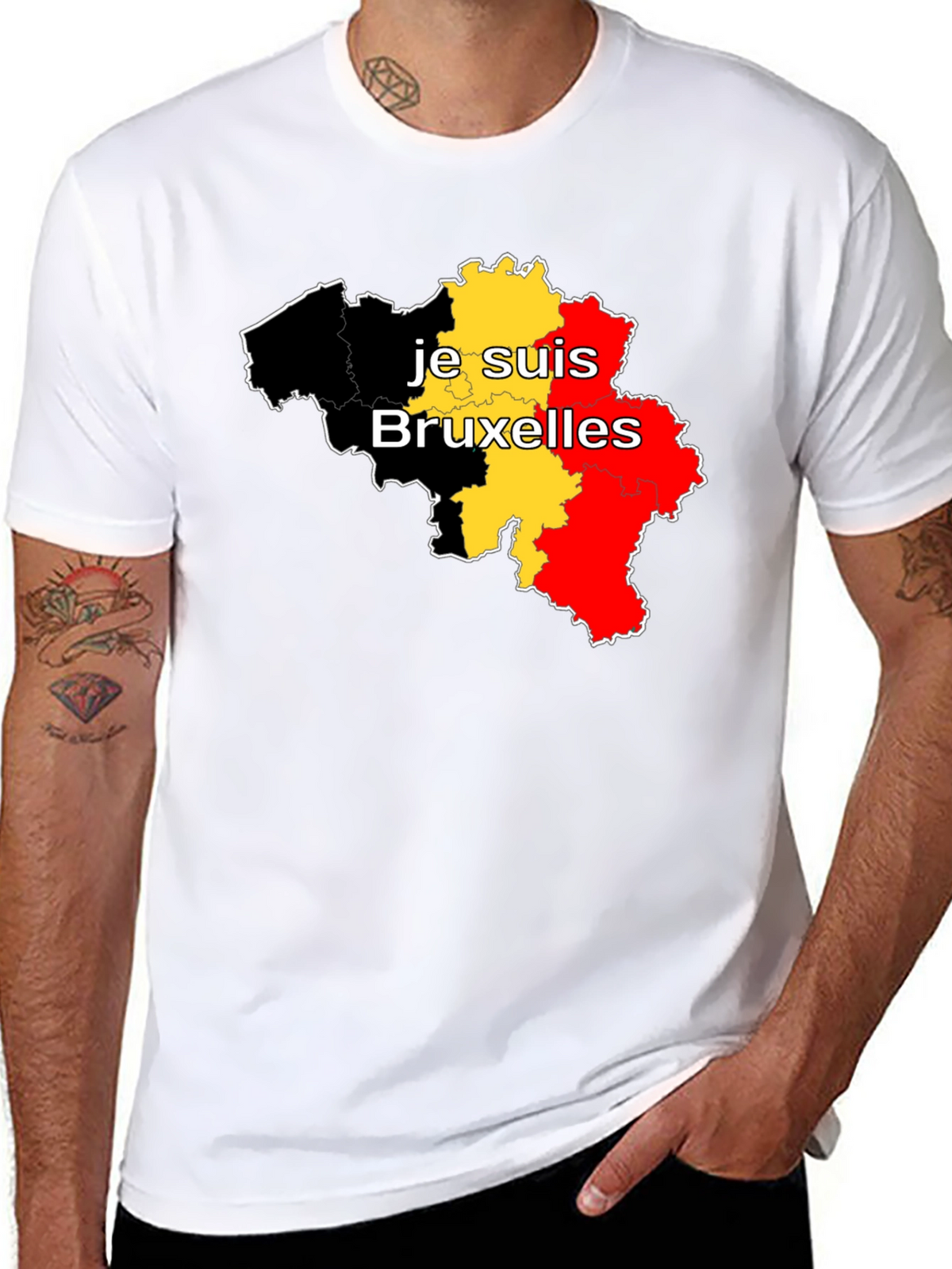Je Suis Bruxelles Belgium Flag T-Shirt