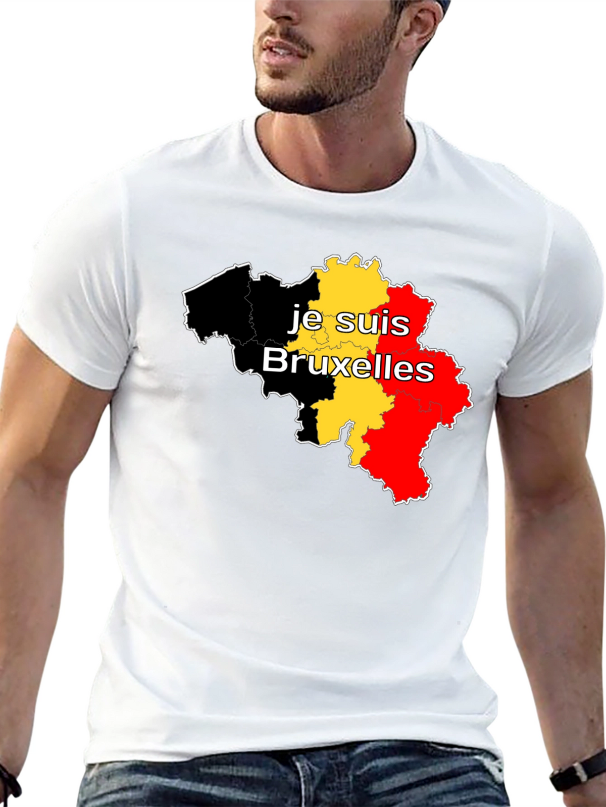 Je Suis Bruxelles Belgium Flag T-Shirt