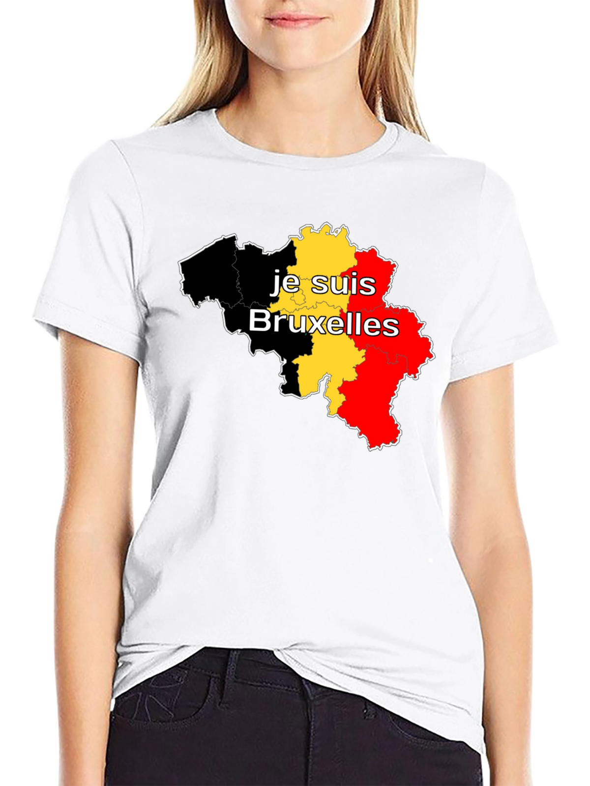 Je Suis Bruxelles Belgium Flag T-Shirt