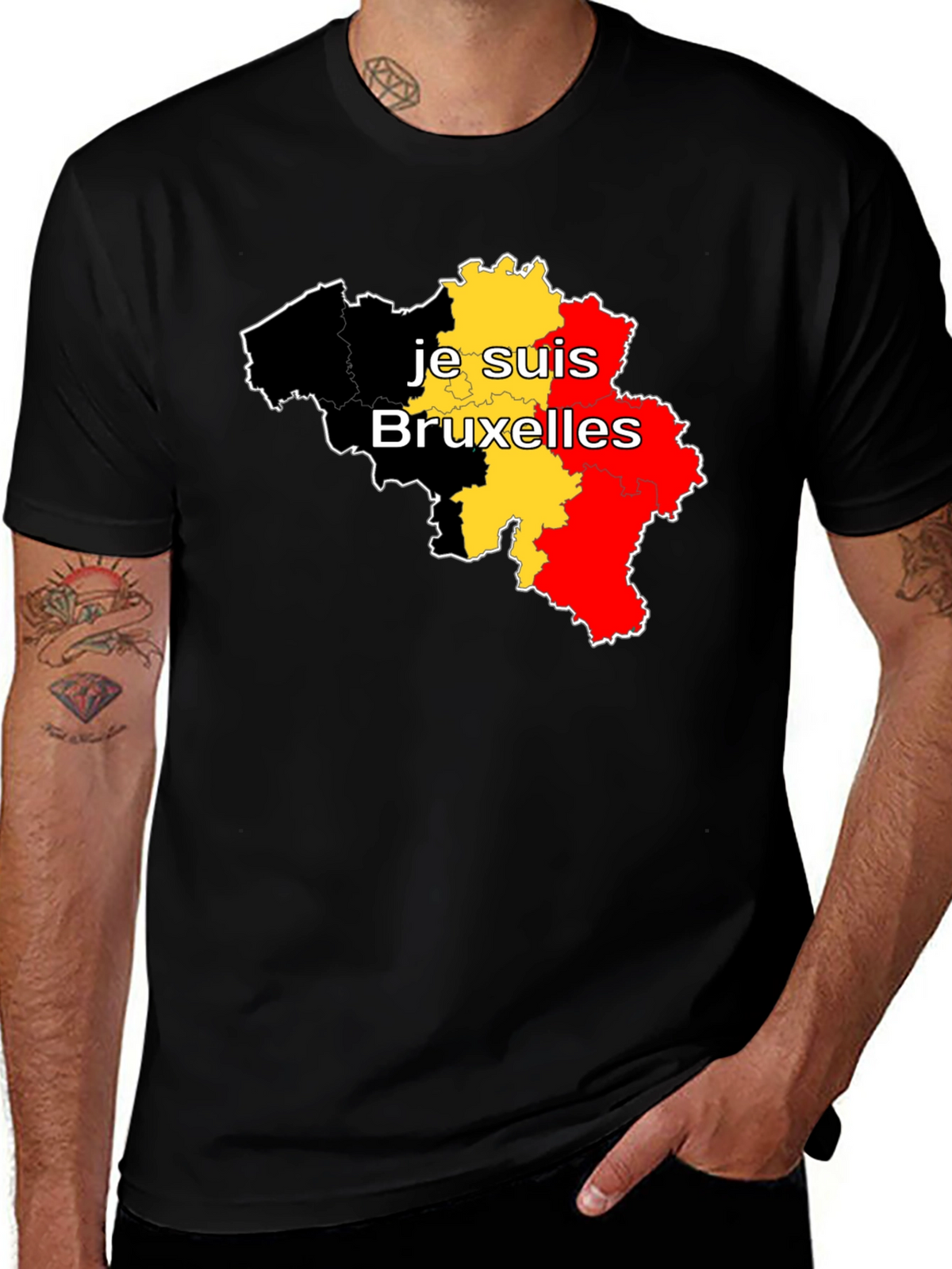 Je Suis Bruxelles Belgium Flag T-Shirt