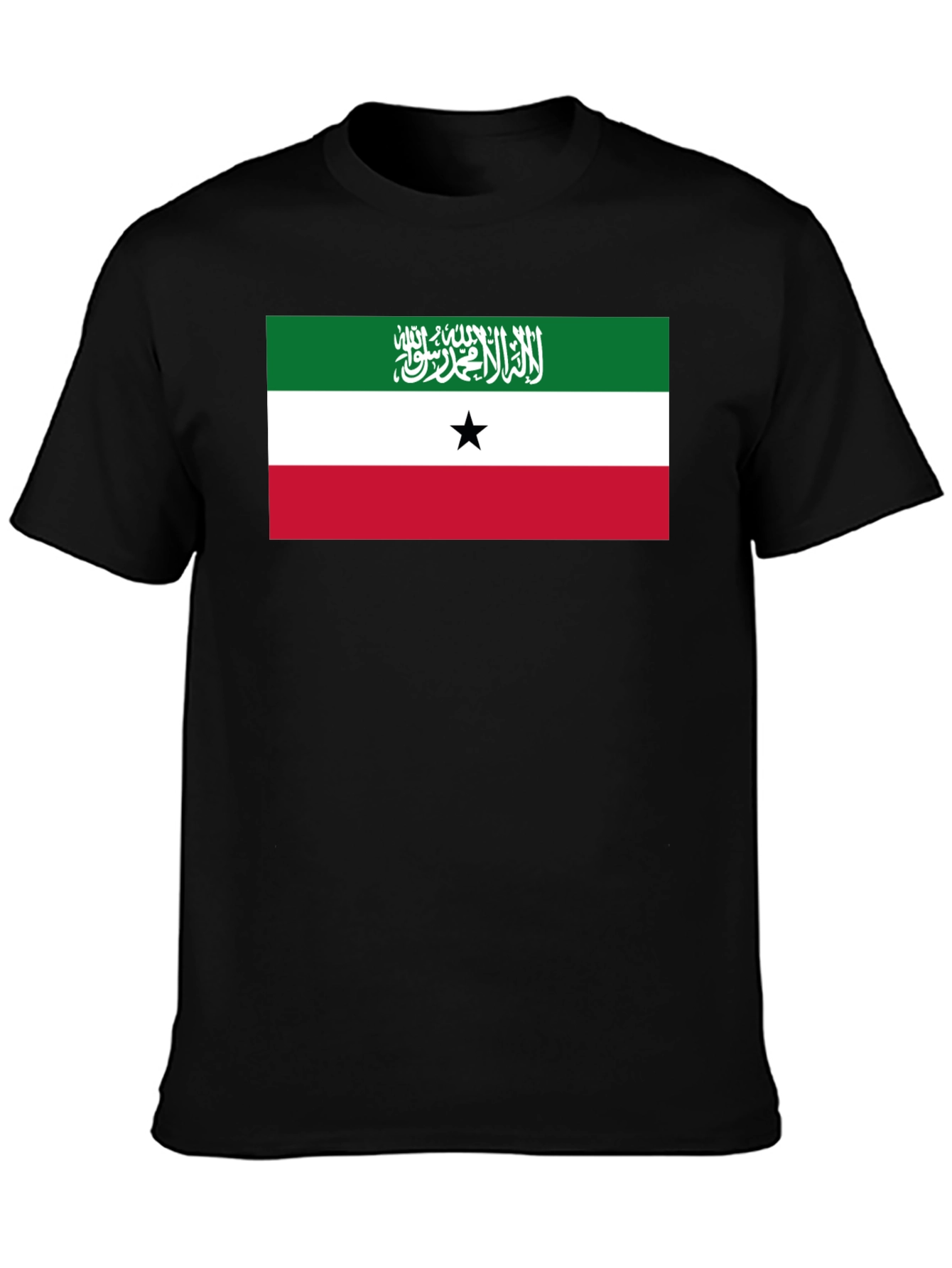 Somaliland Flag Graphic Black T-Shirt