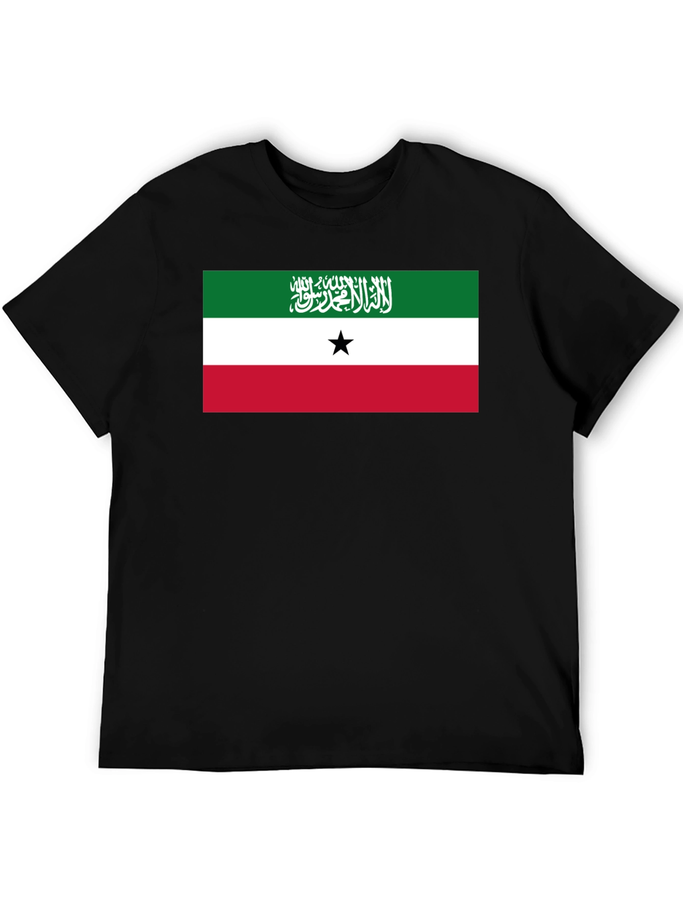 Somaliland Flag Graphic Black T-Shirt