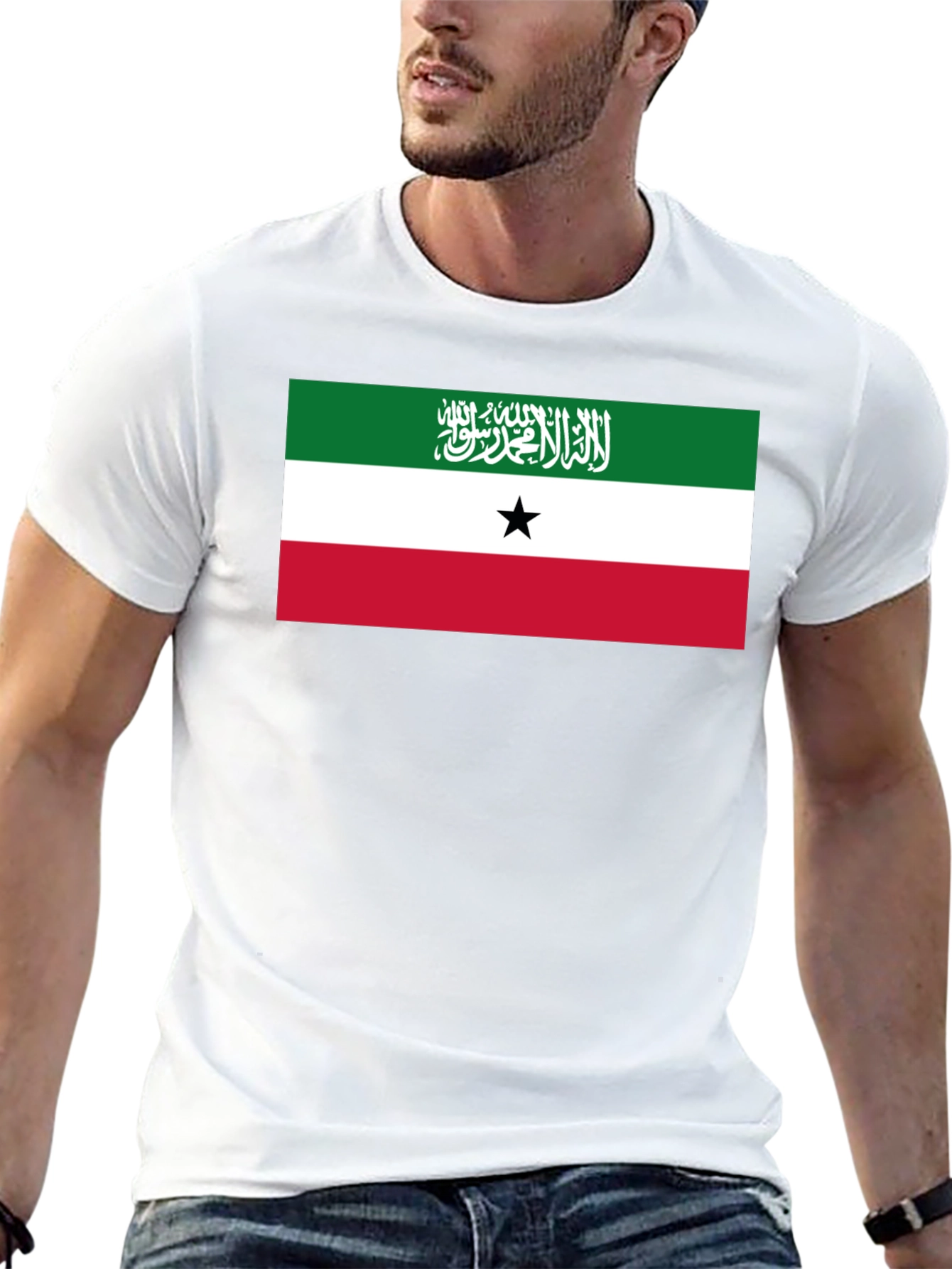 Somaliland Flag Graphic Black T-Shirt