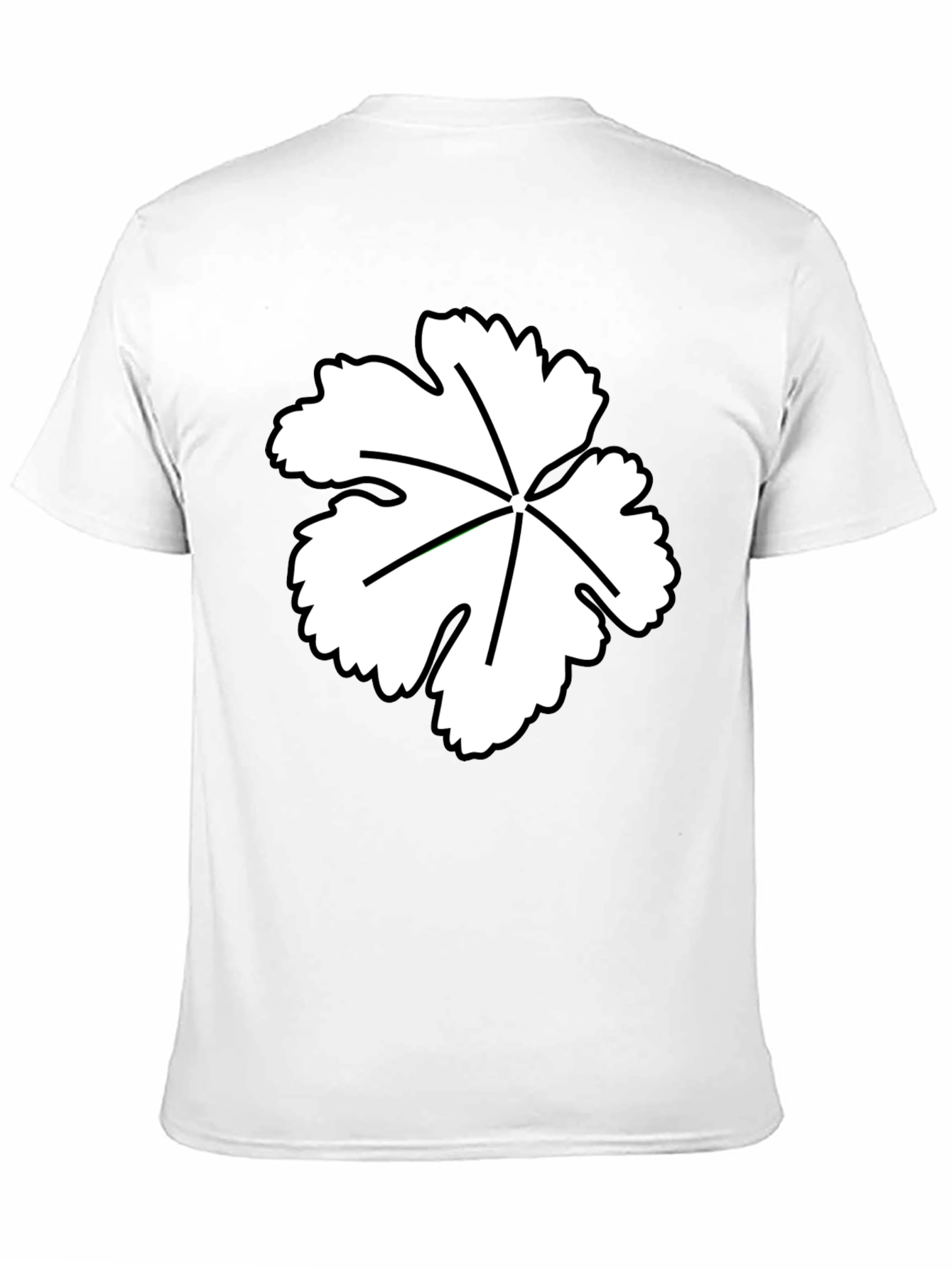 Leaf Design Black T-Shirt - Modern Casual Wear