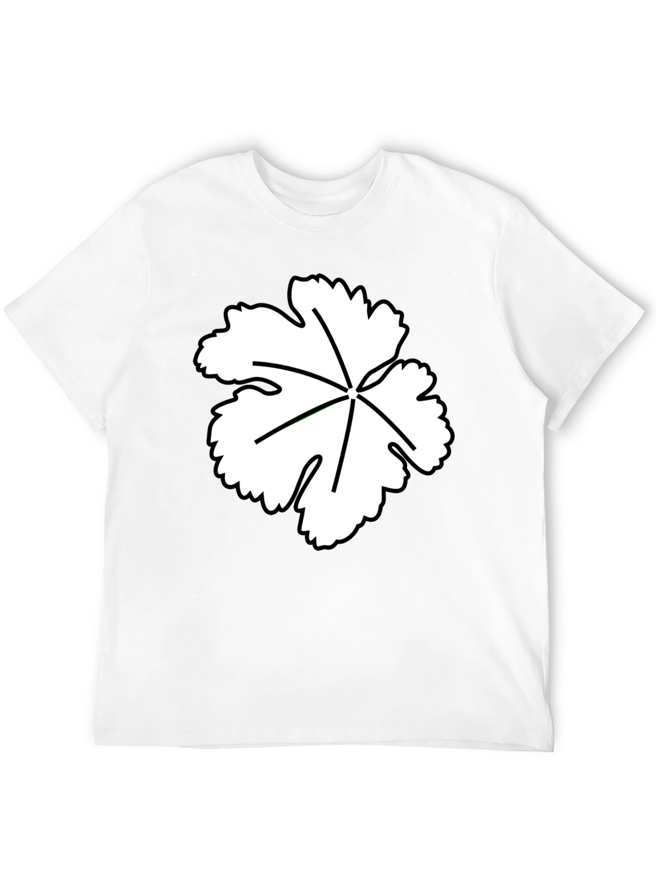 Leaf Design Black T-Shirt - Modern Casual Wear