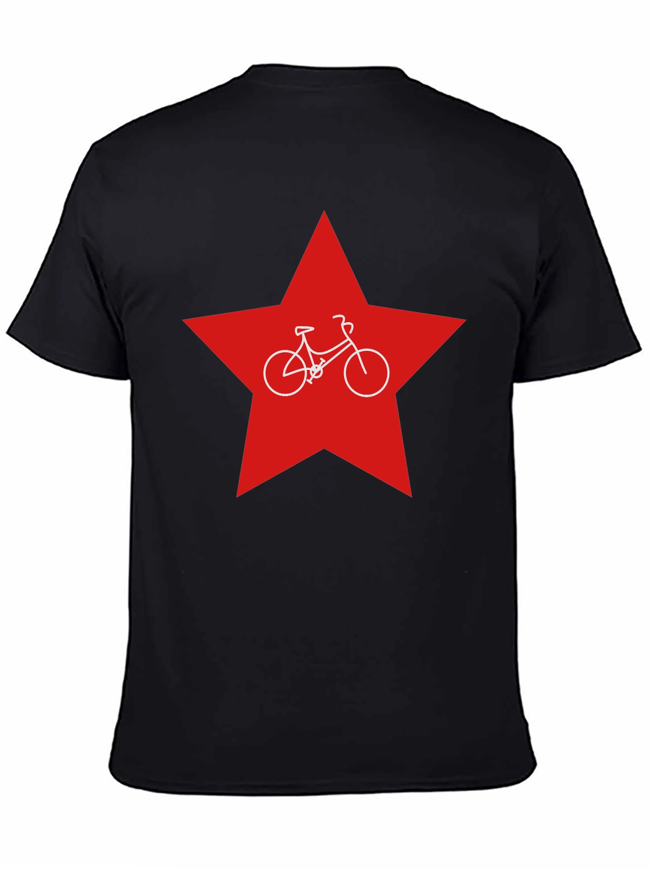 Red Star Bicycle T-Shirt - Retro Style