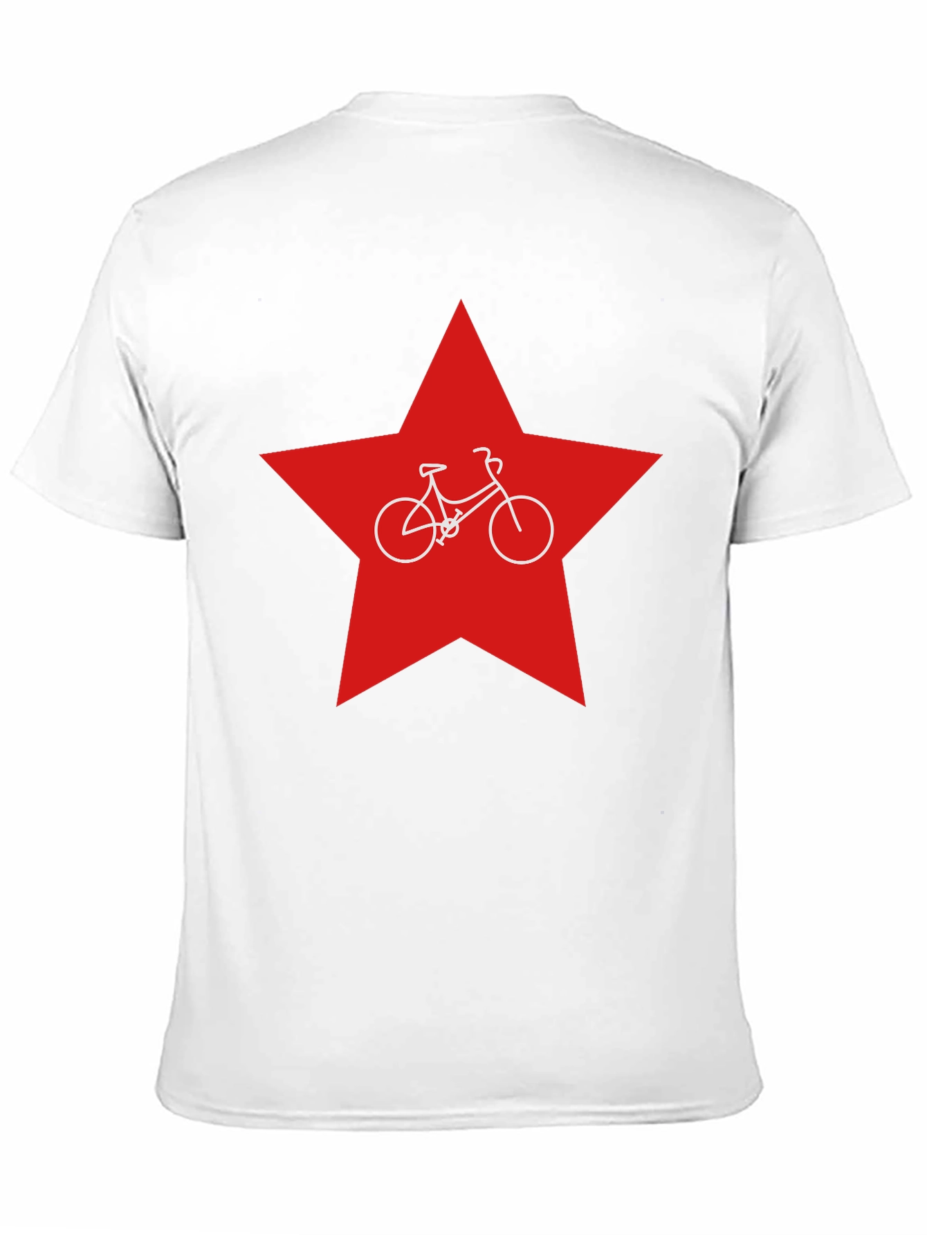 Red Star Bicycle T-Shirt - Retro Style