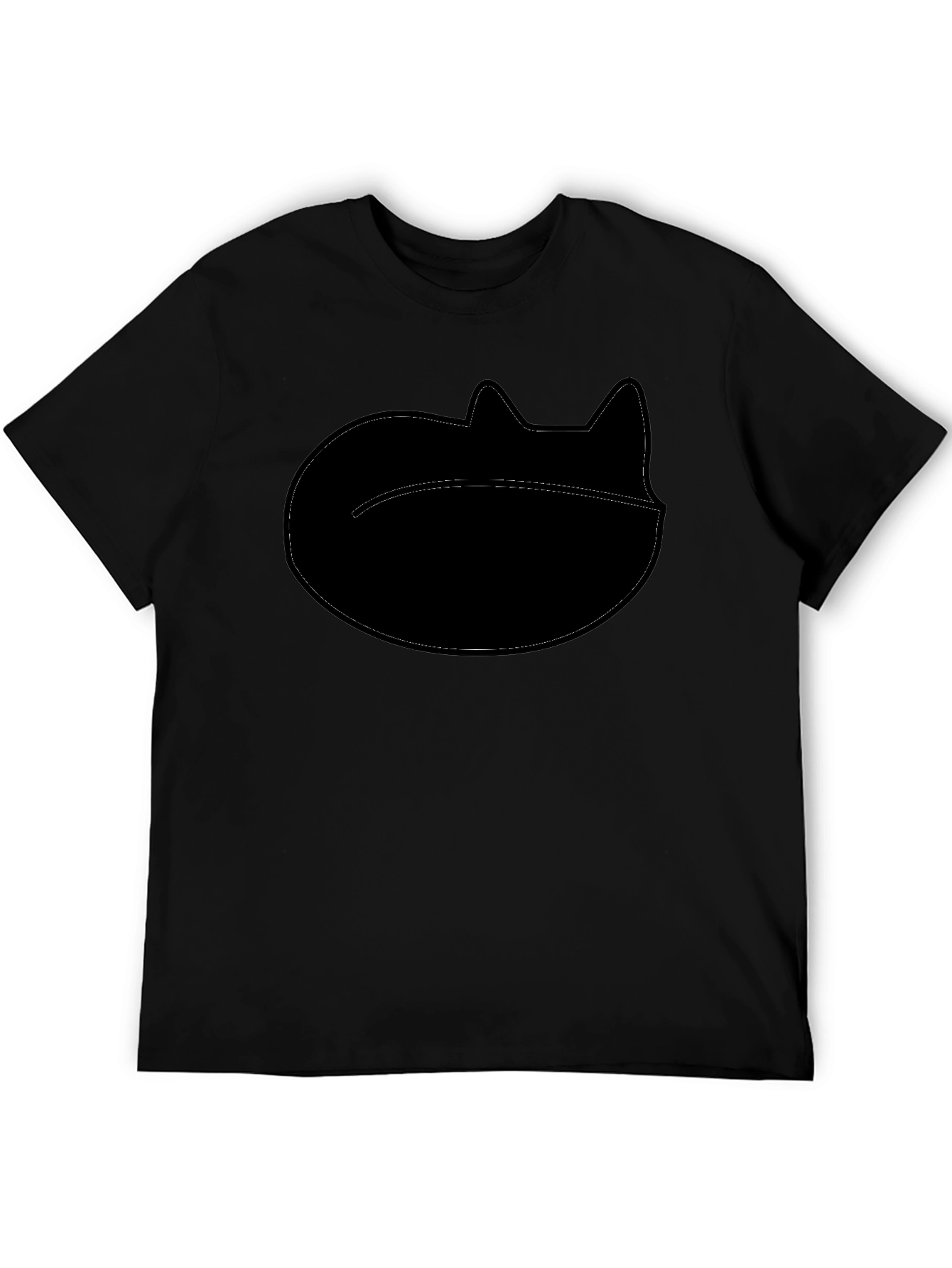 Cool Cat Silhouette Black T-Shirt