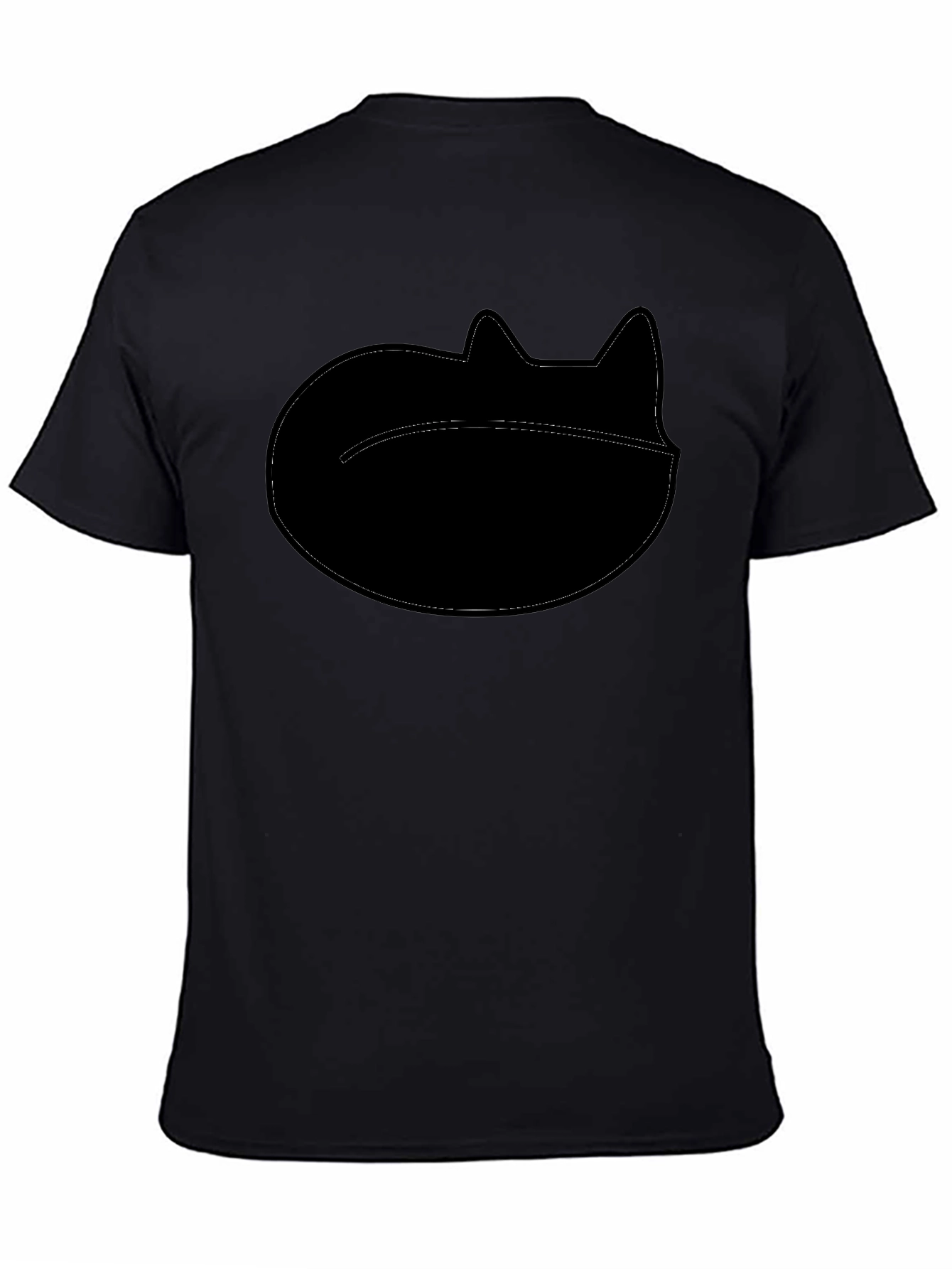Cool Cat Silhouette Black T-Shirt