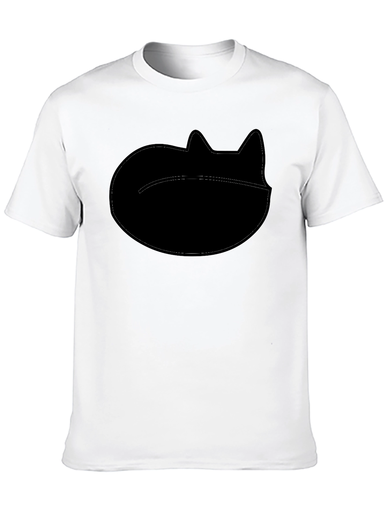 Cool Cat Silhouette Black T-Shirt