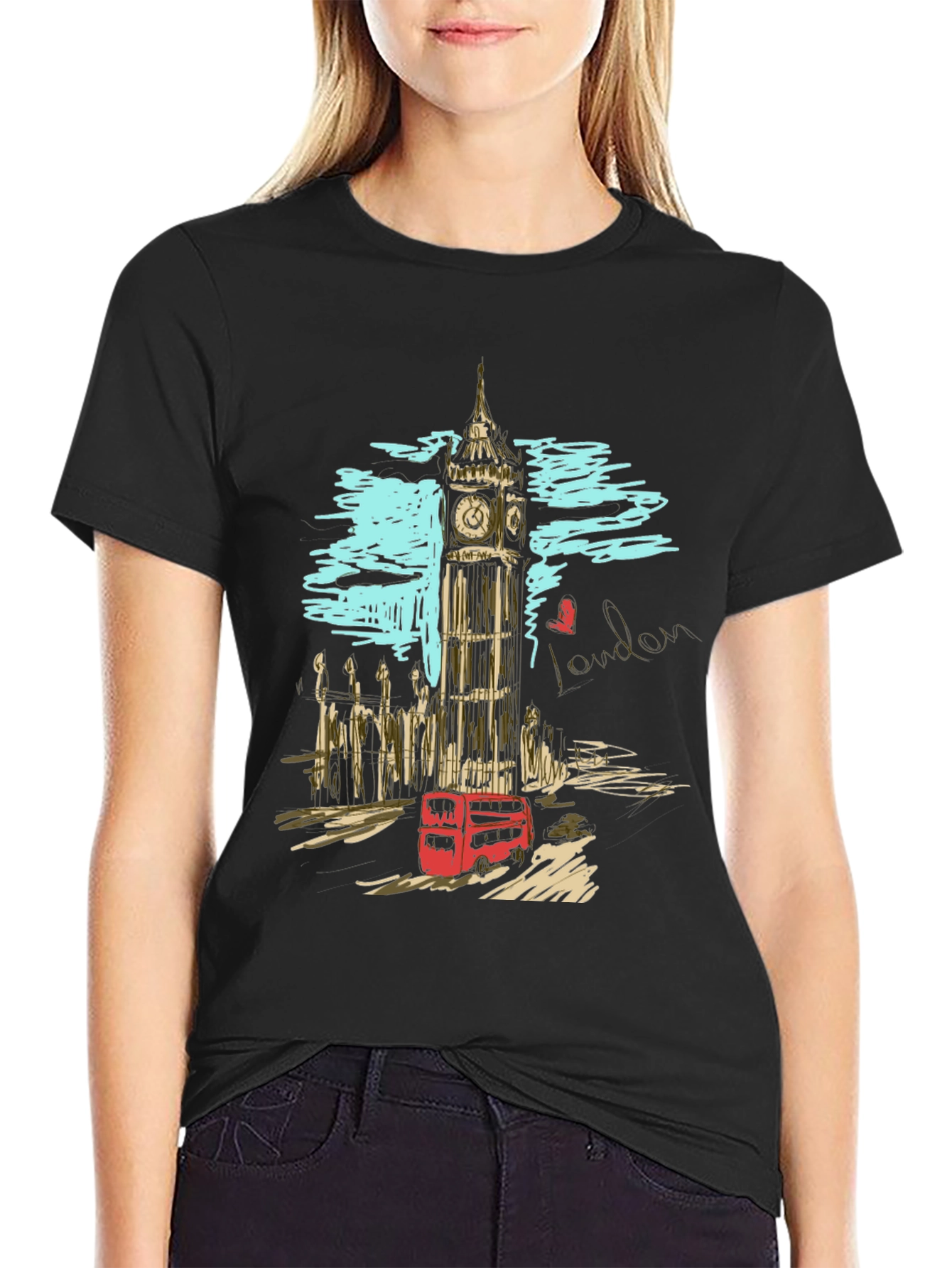 London Big Ben Sketch Mens T-Shirt