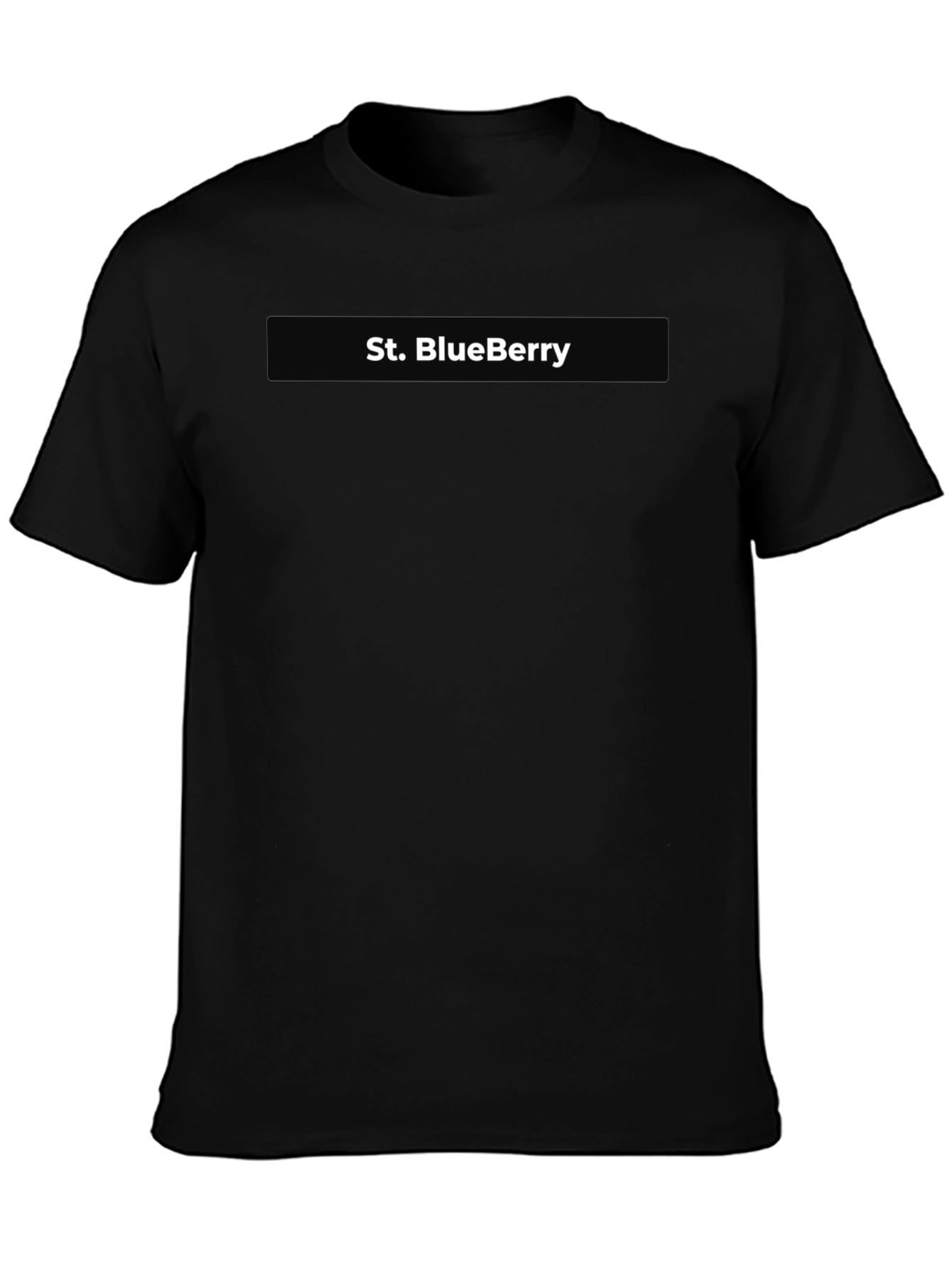 St. BlueBerry Graphic Black T-Shirt