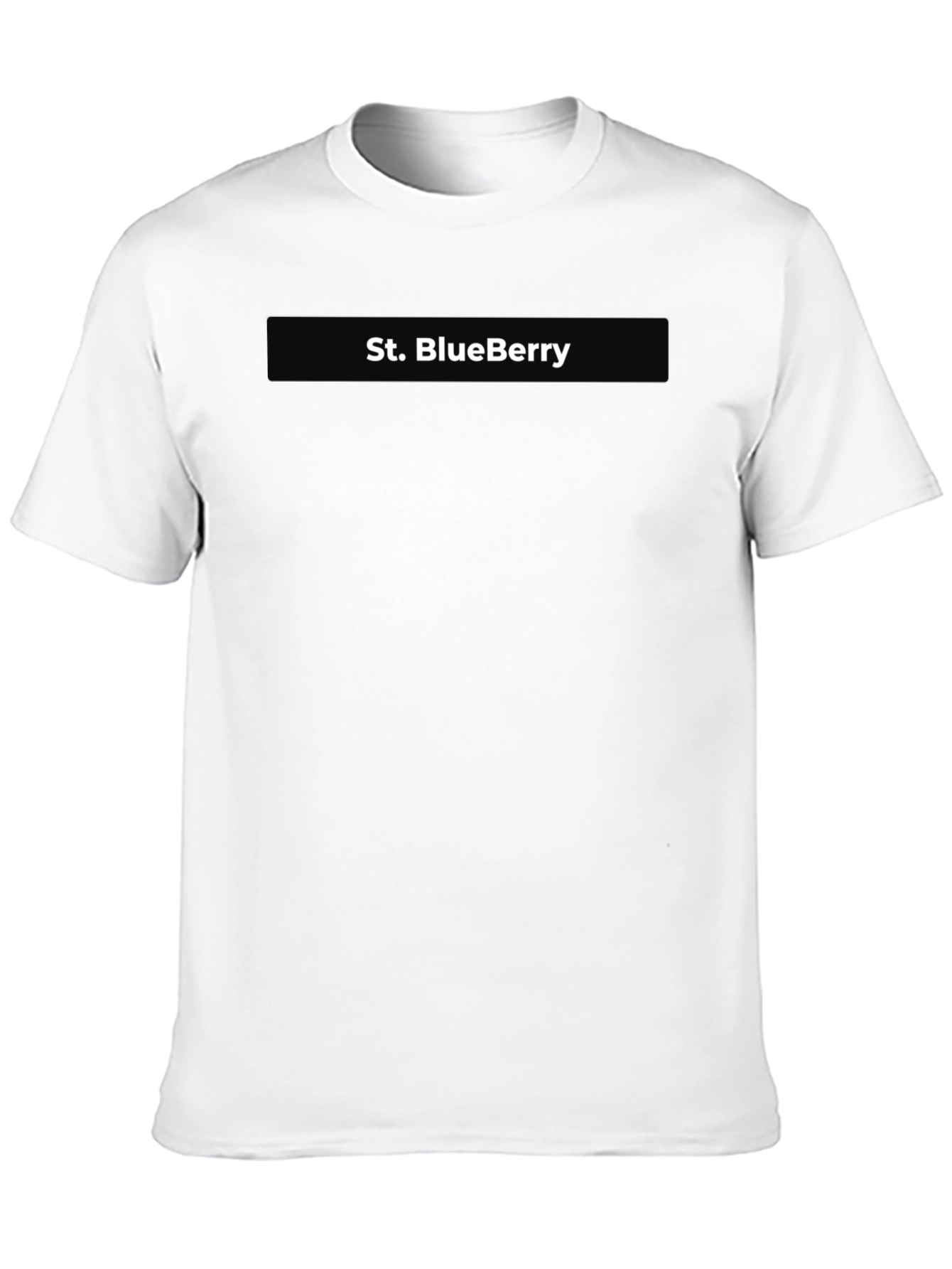 St. BlueBerry Graphic Black T-Shirt