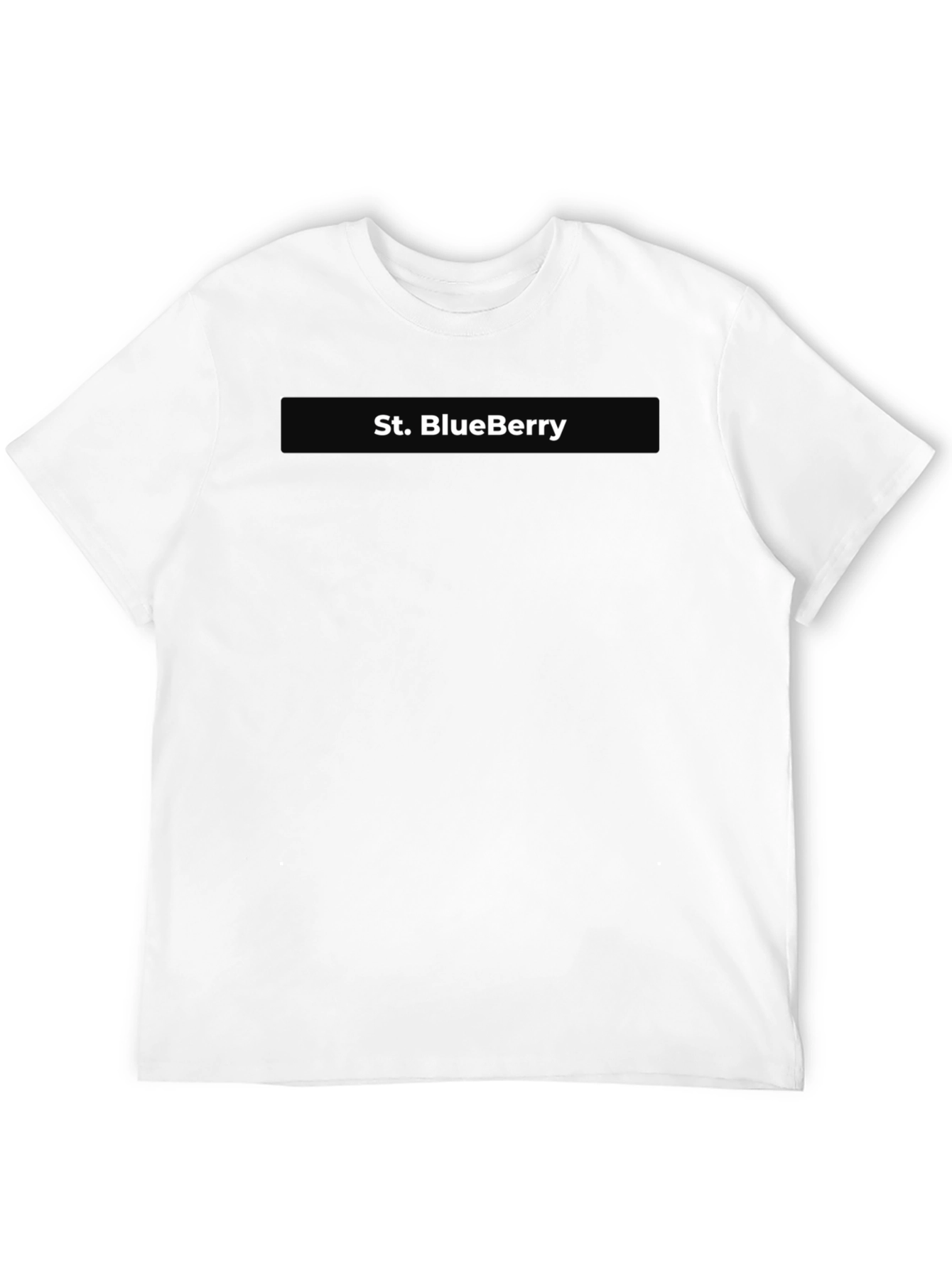 St. BlueBerry Graphic Black T-Shirt