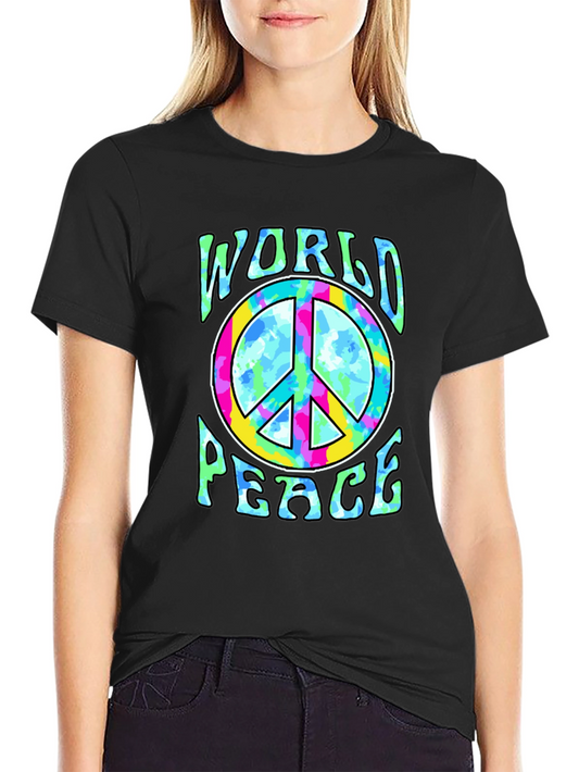 World Peace Tie-Dye Graphic Tee