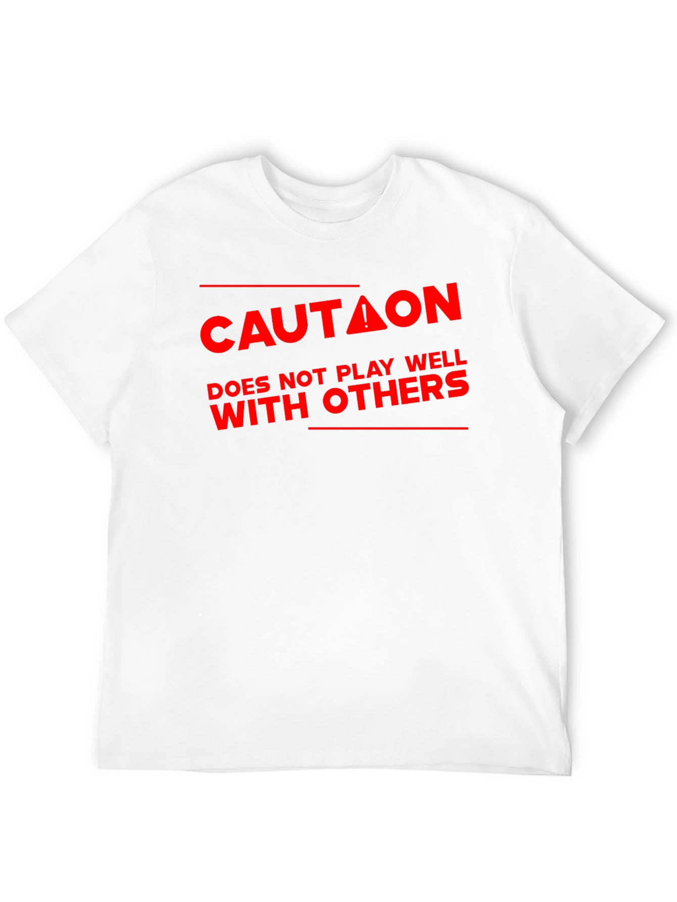 Caution: Doesnt Play Well With Others - Black T-Shirt