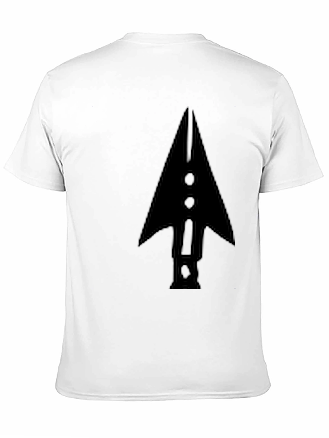 Mens Black Arrowhead Graphic Tee - Modern Casual Style