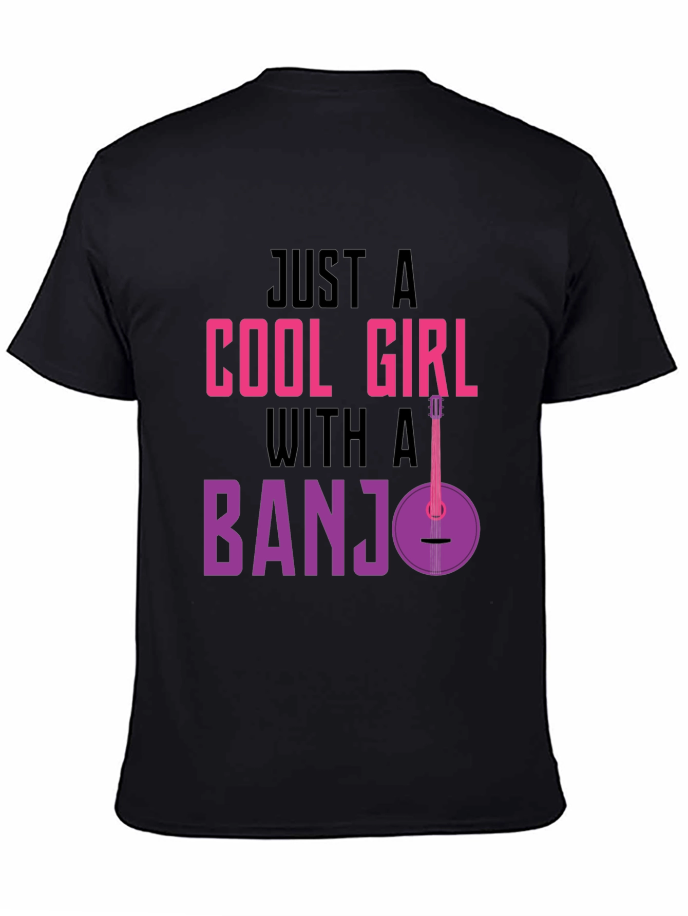 Cool Girl Banjo Graphic Tee - Musician T-Shirt