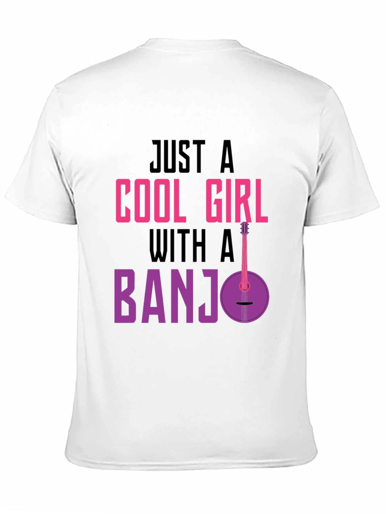 Cool Girl Banjo Graphic Tee - Musician T-Shirt