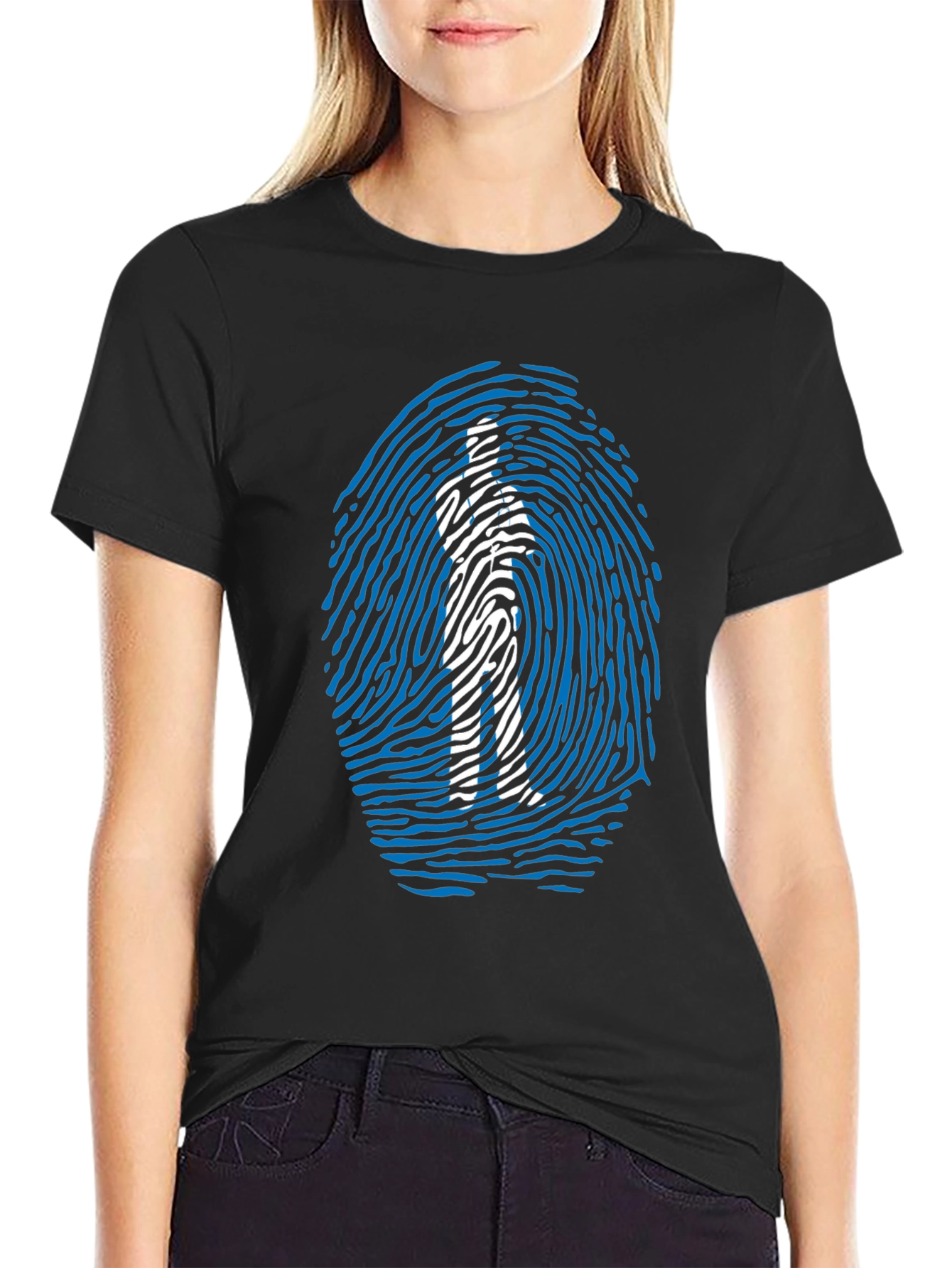 Fingerprint Man Graphic T-Shirt - Unique Design