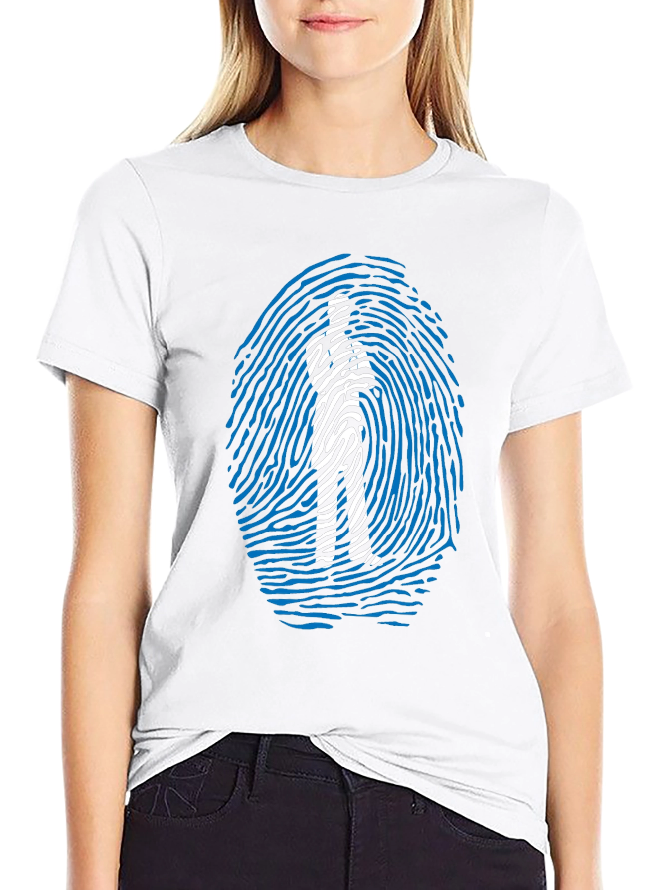 Fingerprint Man Graphic T-Shirt - Unique Design