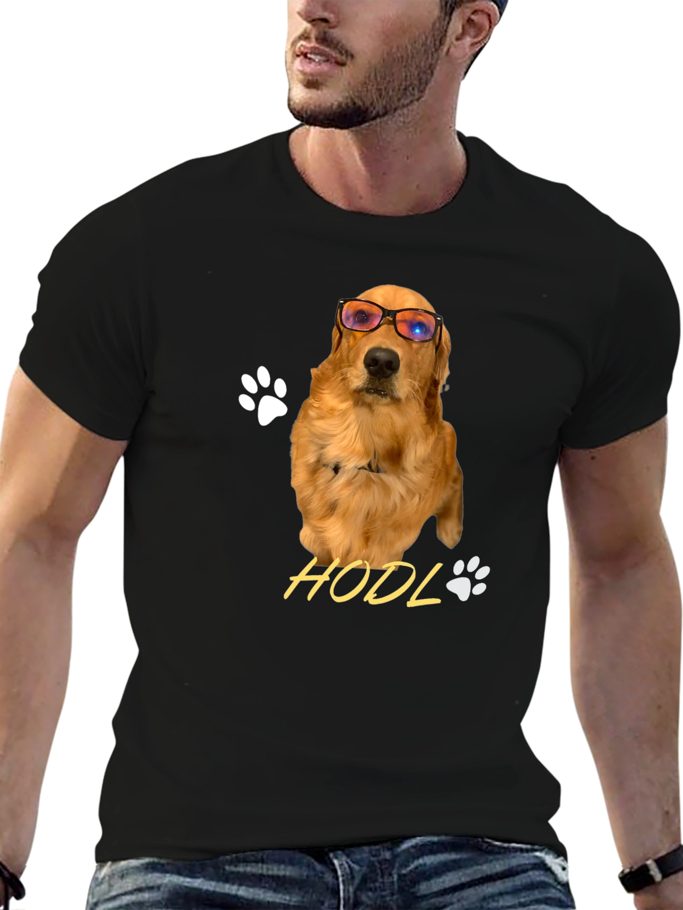 HODL Golden Retriever Crypto Tee
