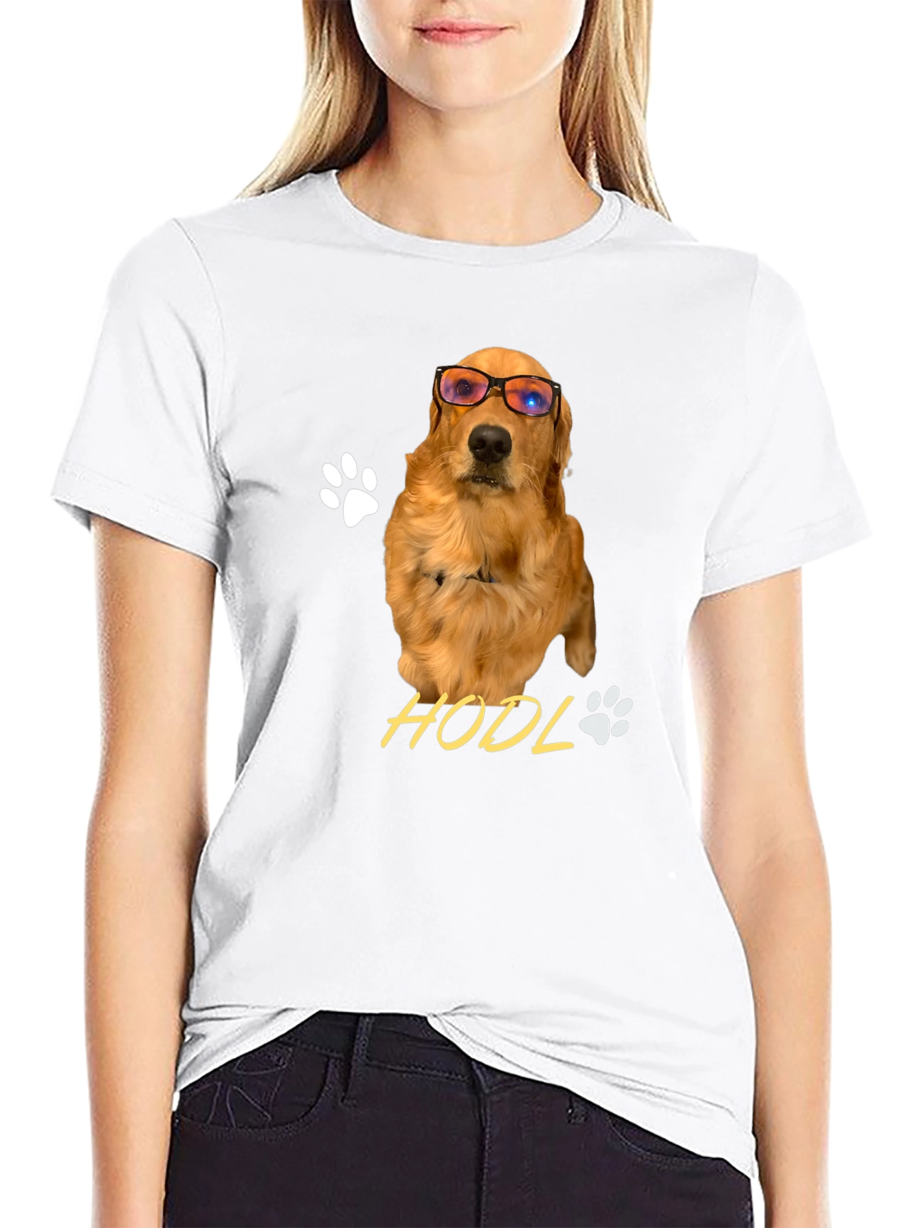 HODL Golden Retriever Crypto Tee