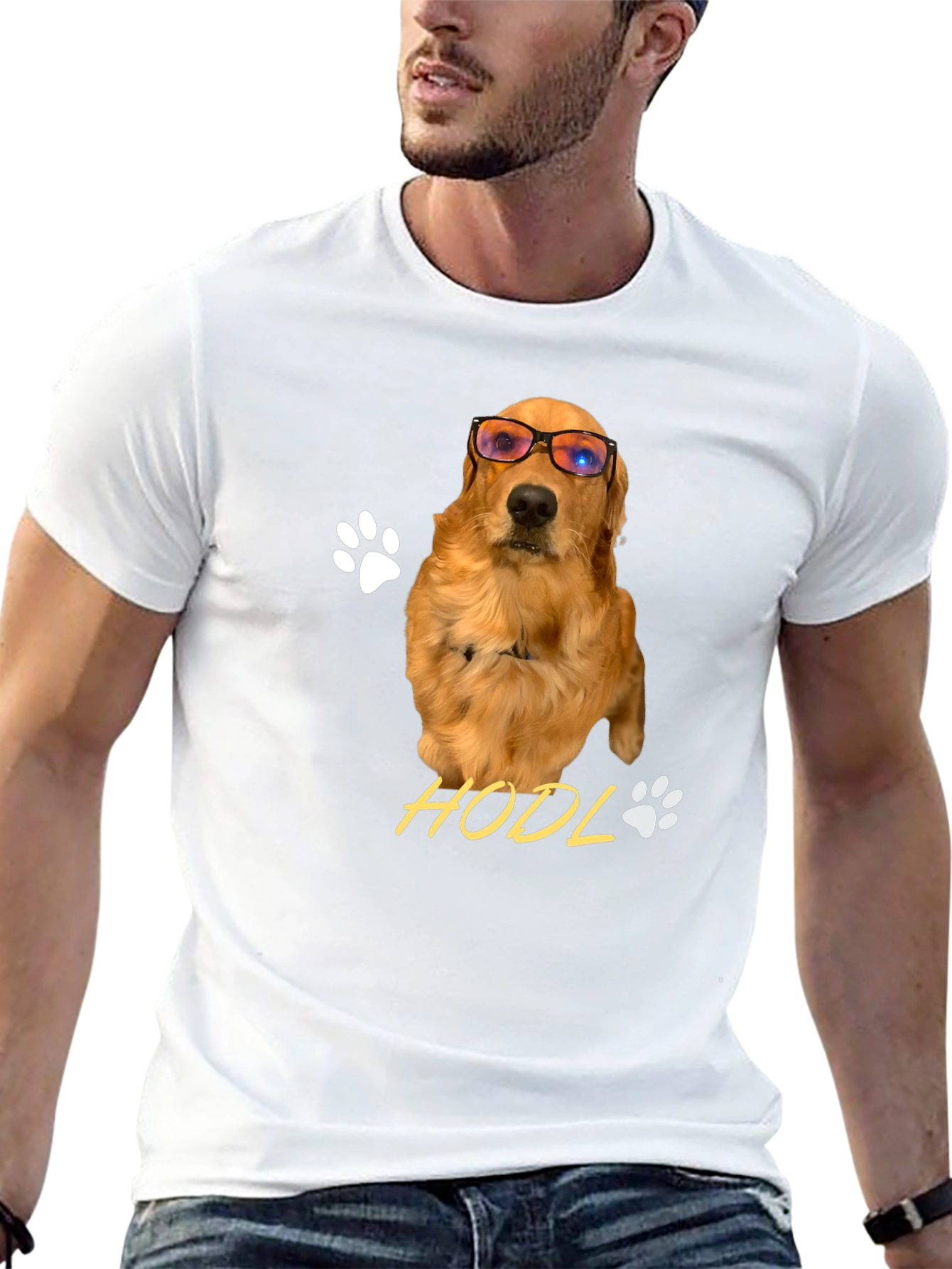 HODL Golden Retriever Crypto Tee