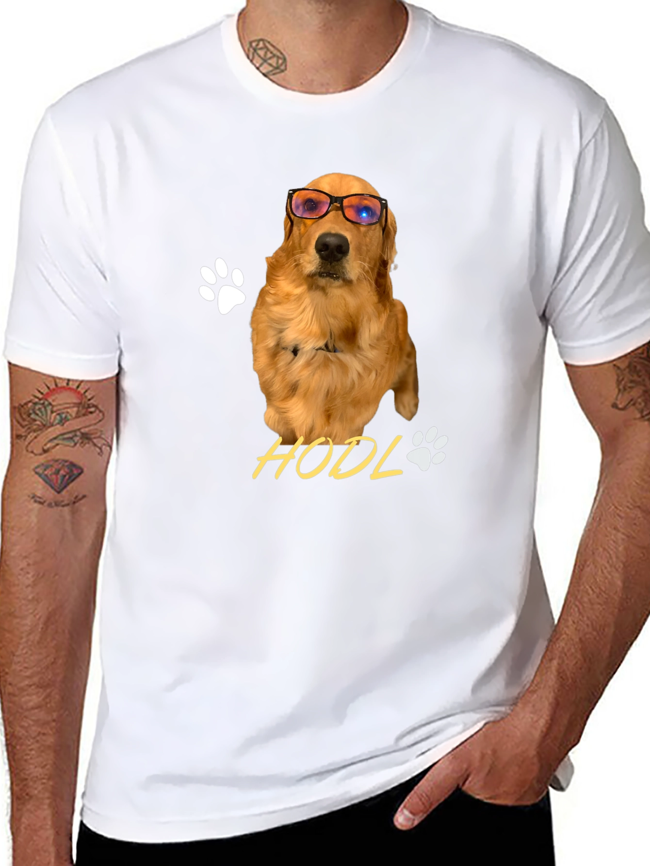 HODL Golden Retriever Crypto Tee