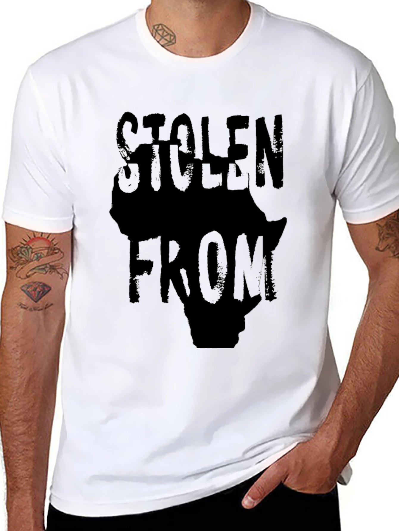Stolen From Africa Graphic Print Mens T-Shirt