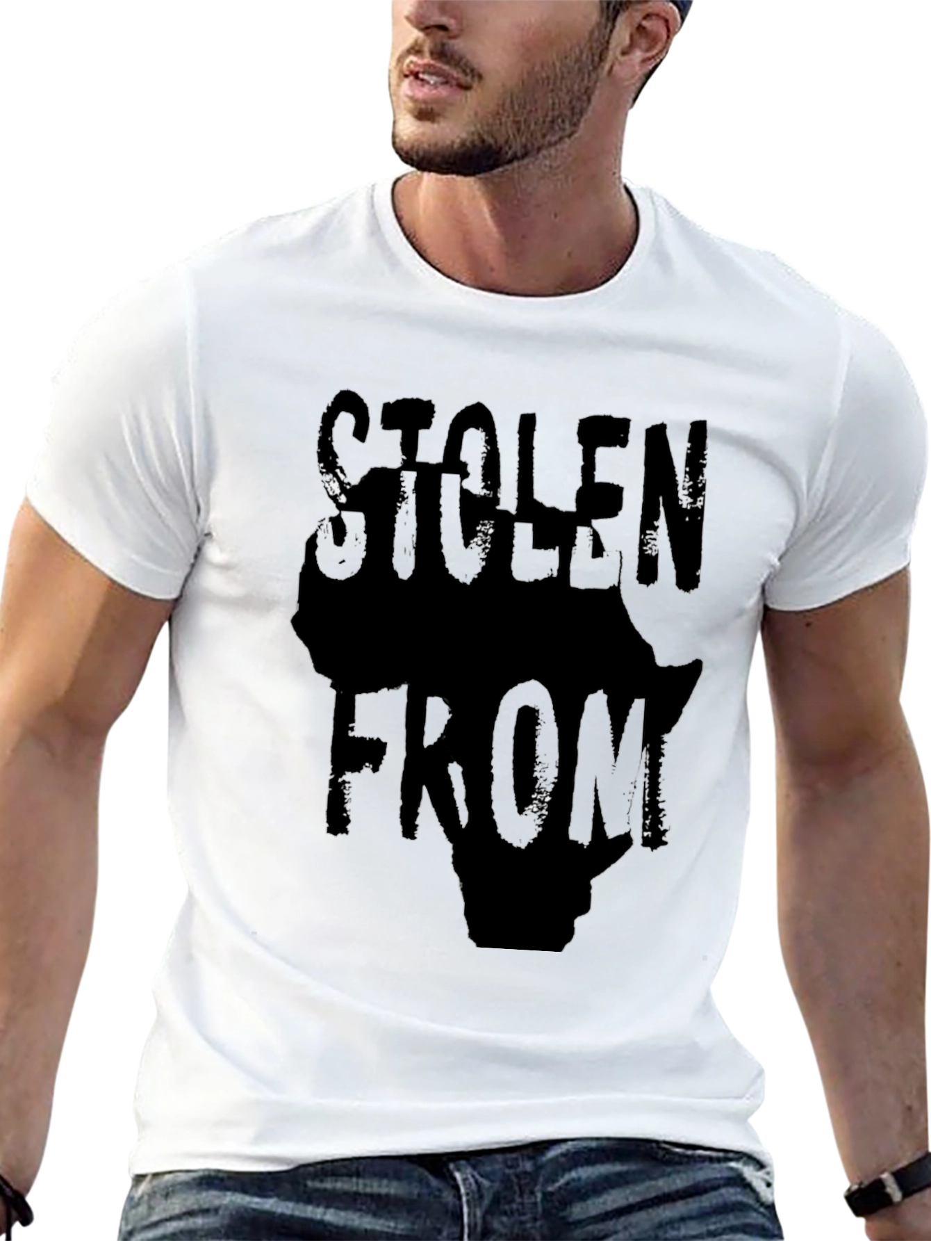 Stolen From Africa Graphic Print Mens T-Shirt