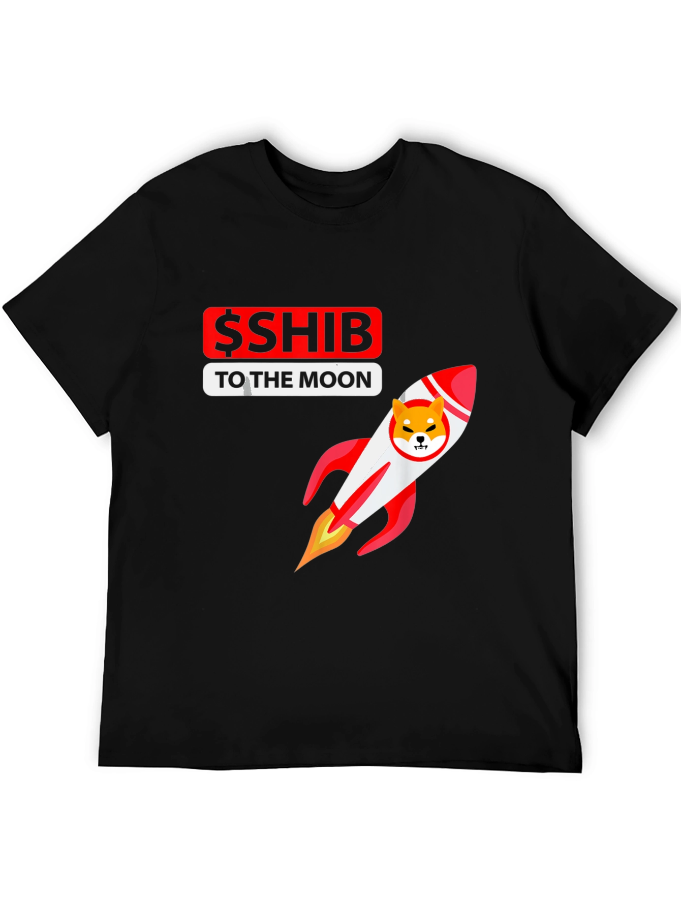 Shiba Inu Coin Rocket T-Shirt - Crypto Meme Tee