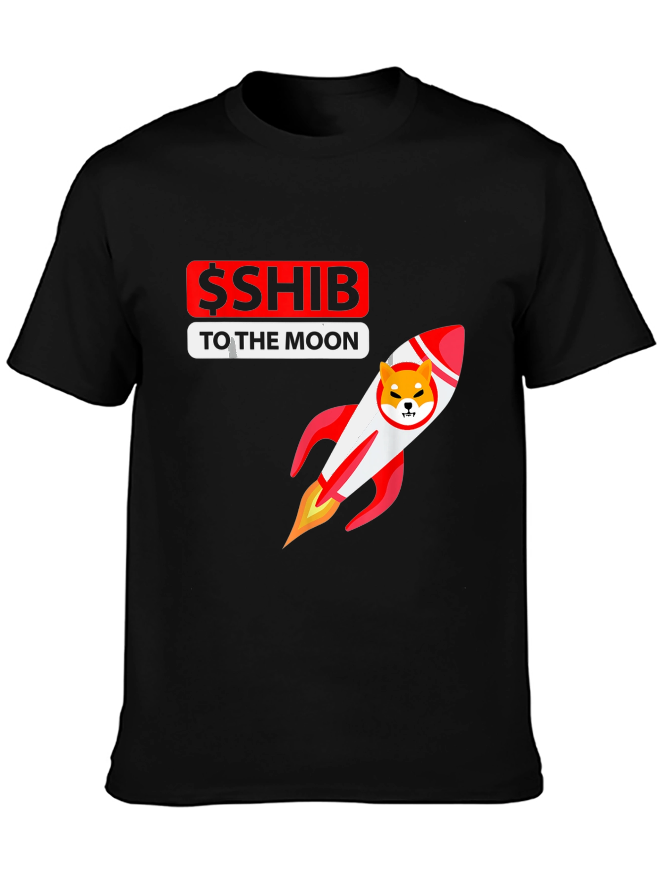 Shiba Inu Coin Rocket T-Shirt - Crypto Meme Tee