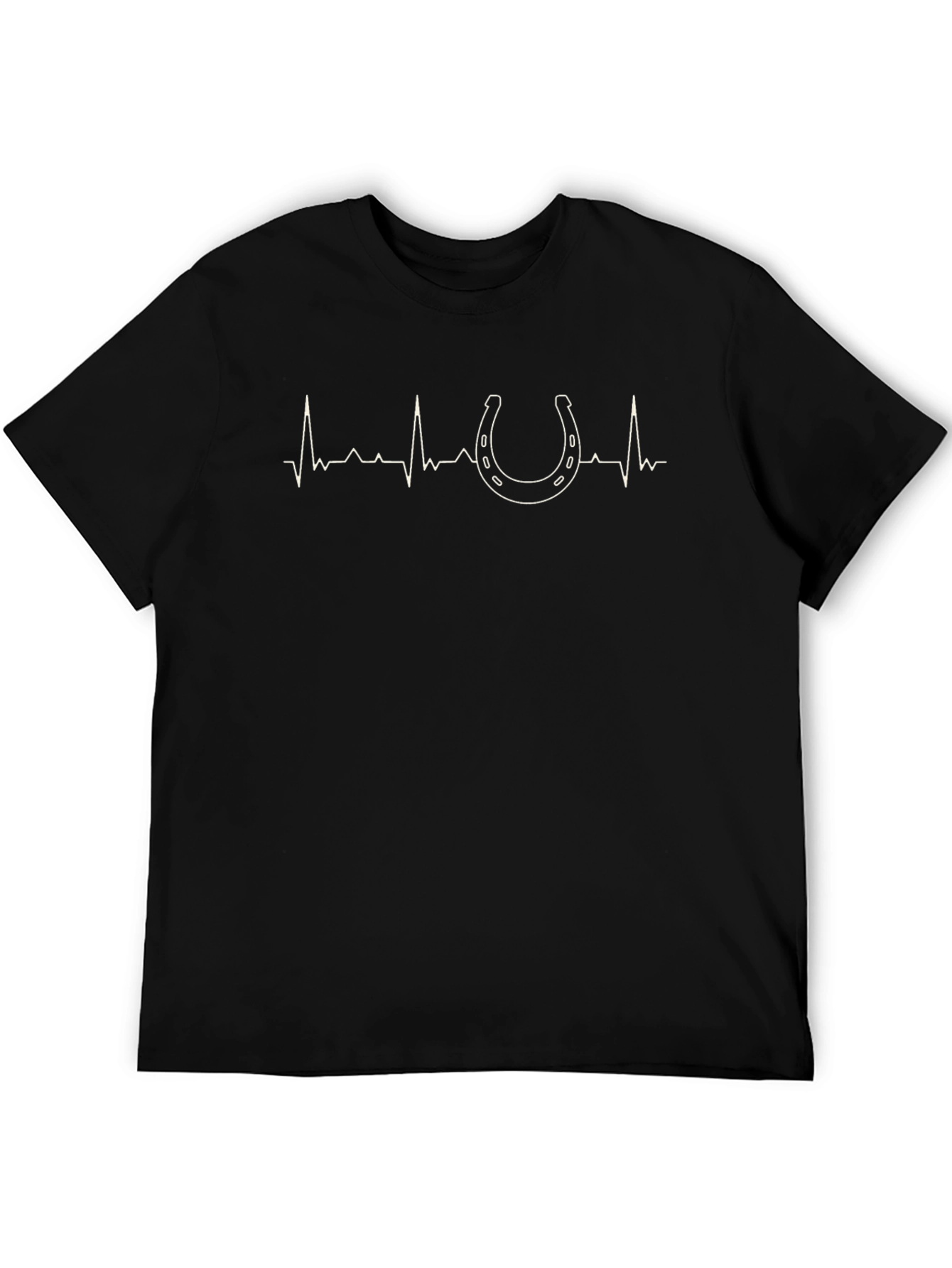 Horseshoe Heartbeat Graphic Tee - Black