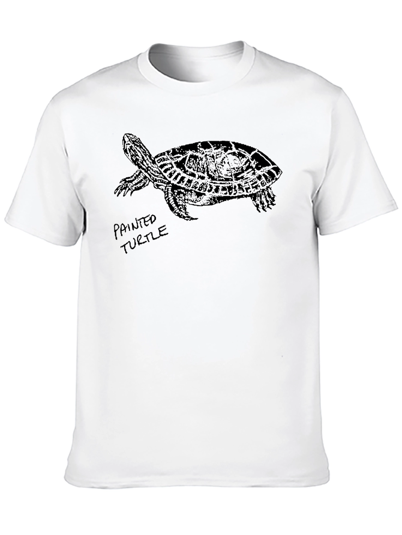 Black Turtle Graphic Tee - Painted Turtle Design