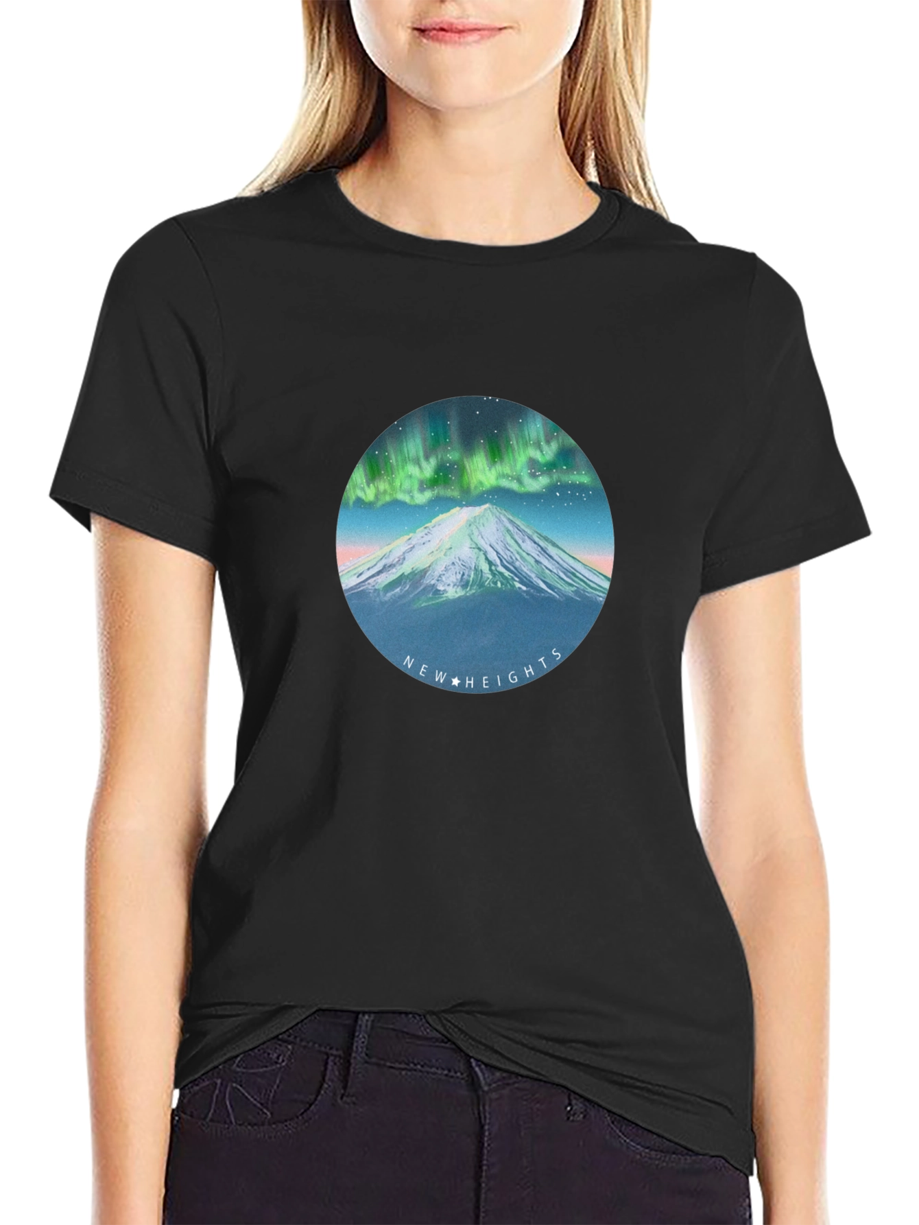 Aurora Mountain T-Shirt - New Heights Graphic Tee
