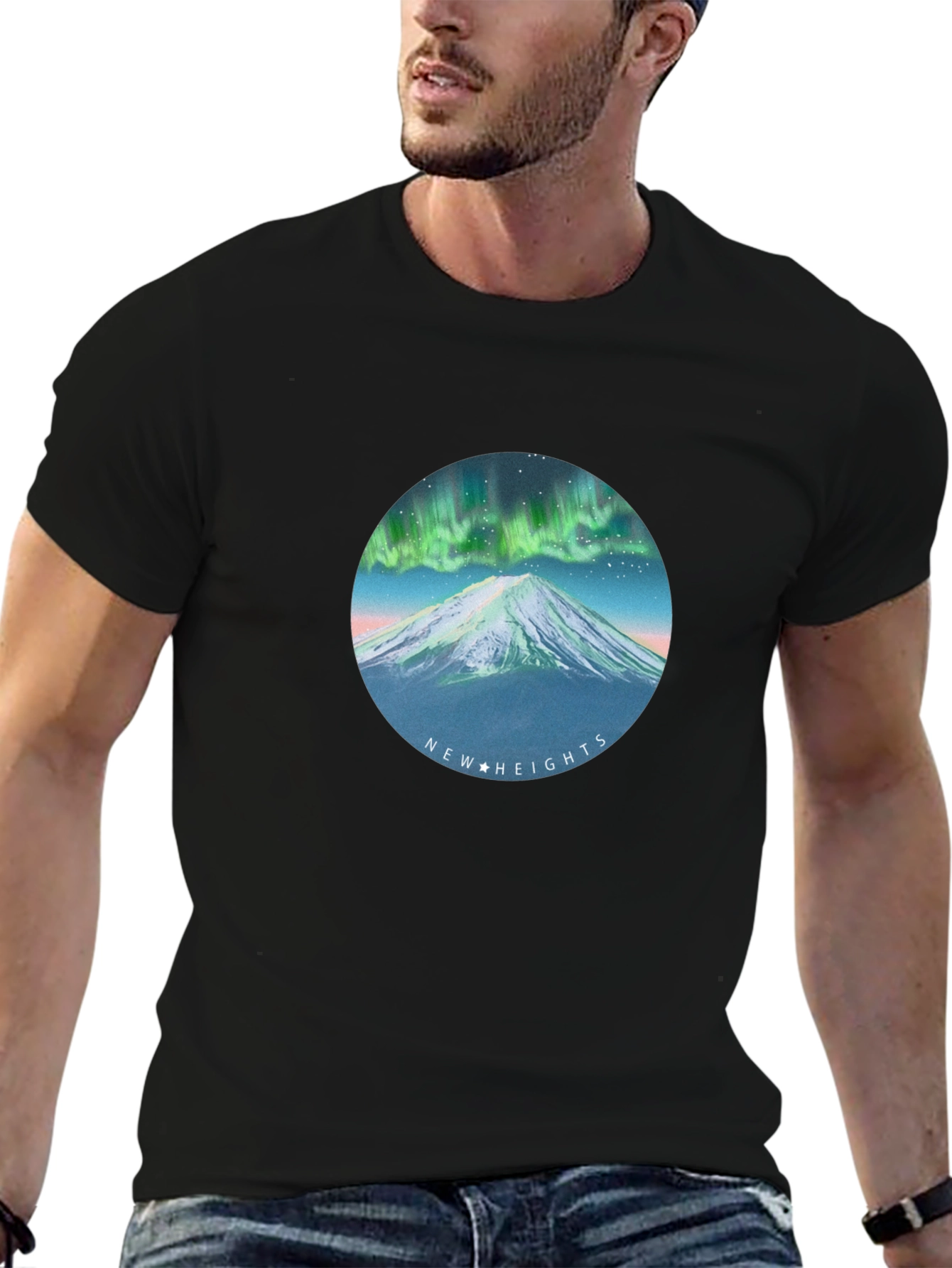 Aurora Mountain T-Shirt - New Heights Graphic Tee