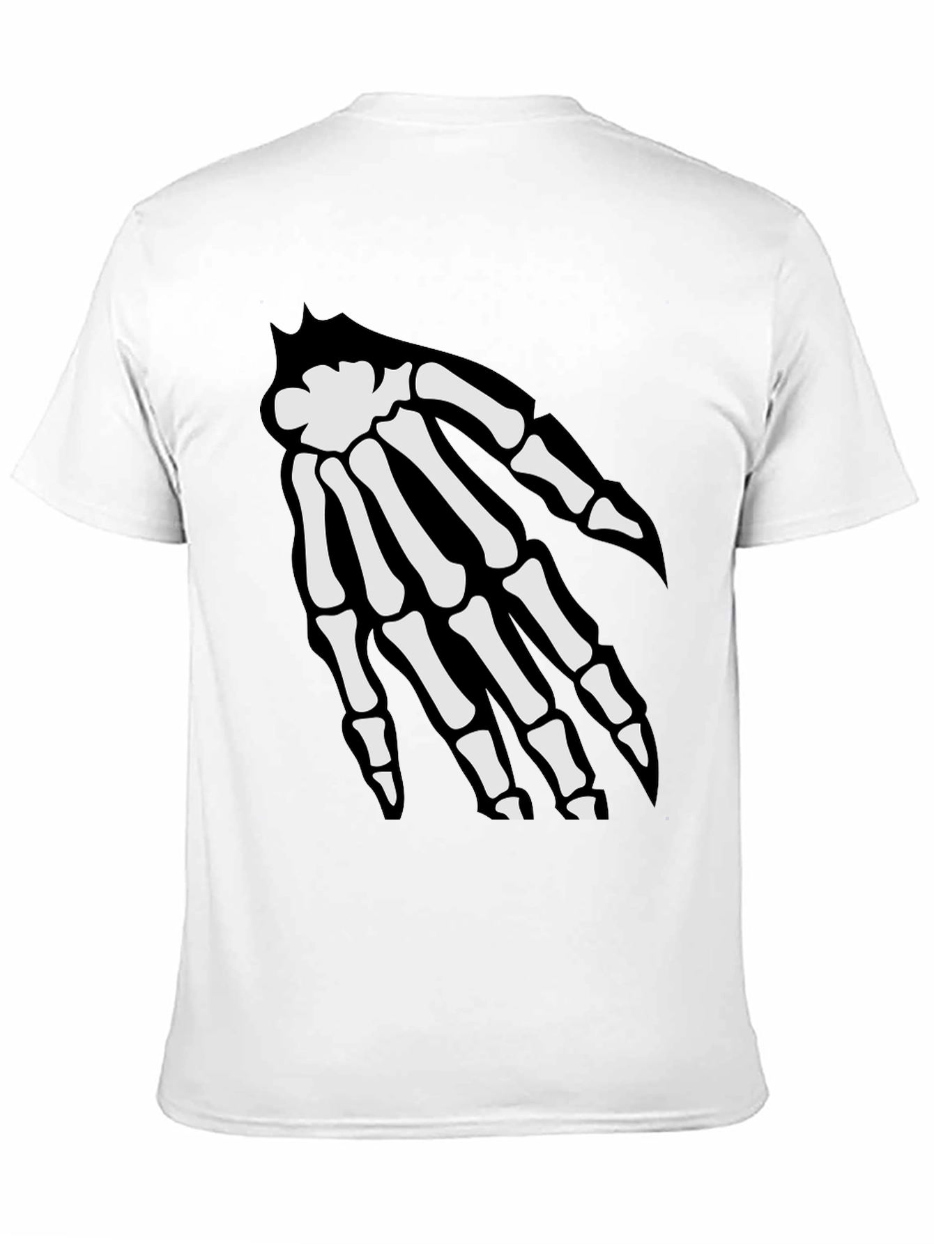 Skeleton Hand Graphic Tee - Spooky Black T-Shirt