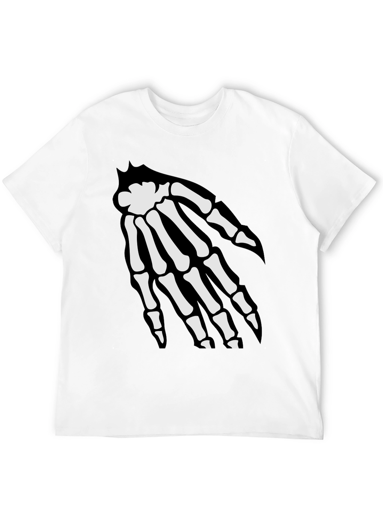 Skeleton Hand Graphic Tee - Spooky Black T-Shirt