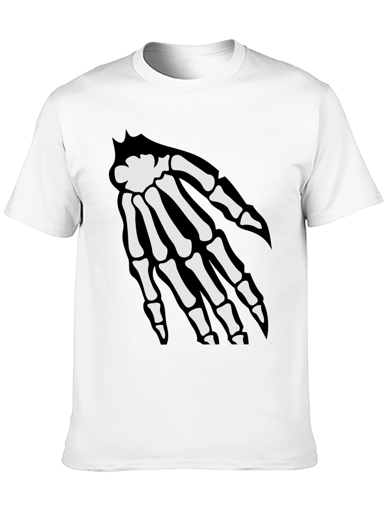 Skeleton Hand Graphic Tee - Spooky Black T-Shirt