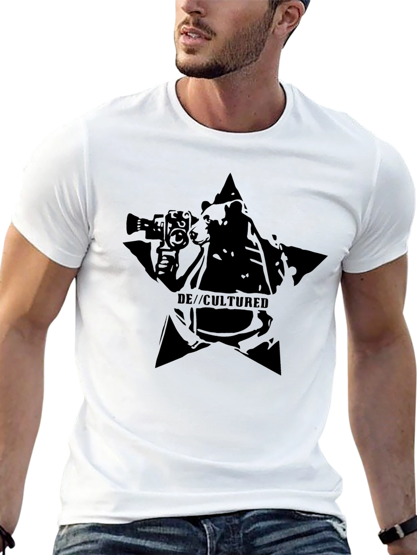De//cultured Black Bear T-Shirt
