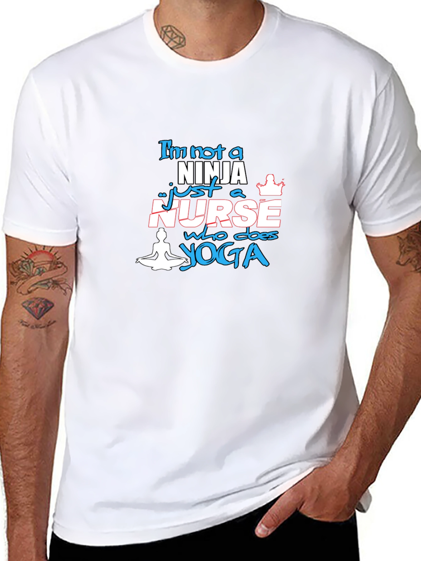 Yoga Nurse T-Shirt - Black Comfortable Fit