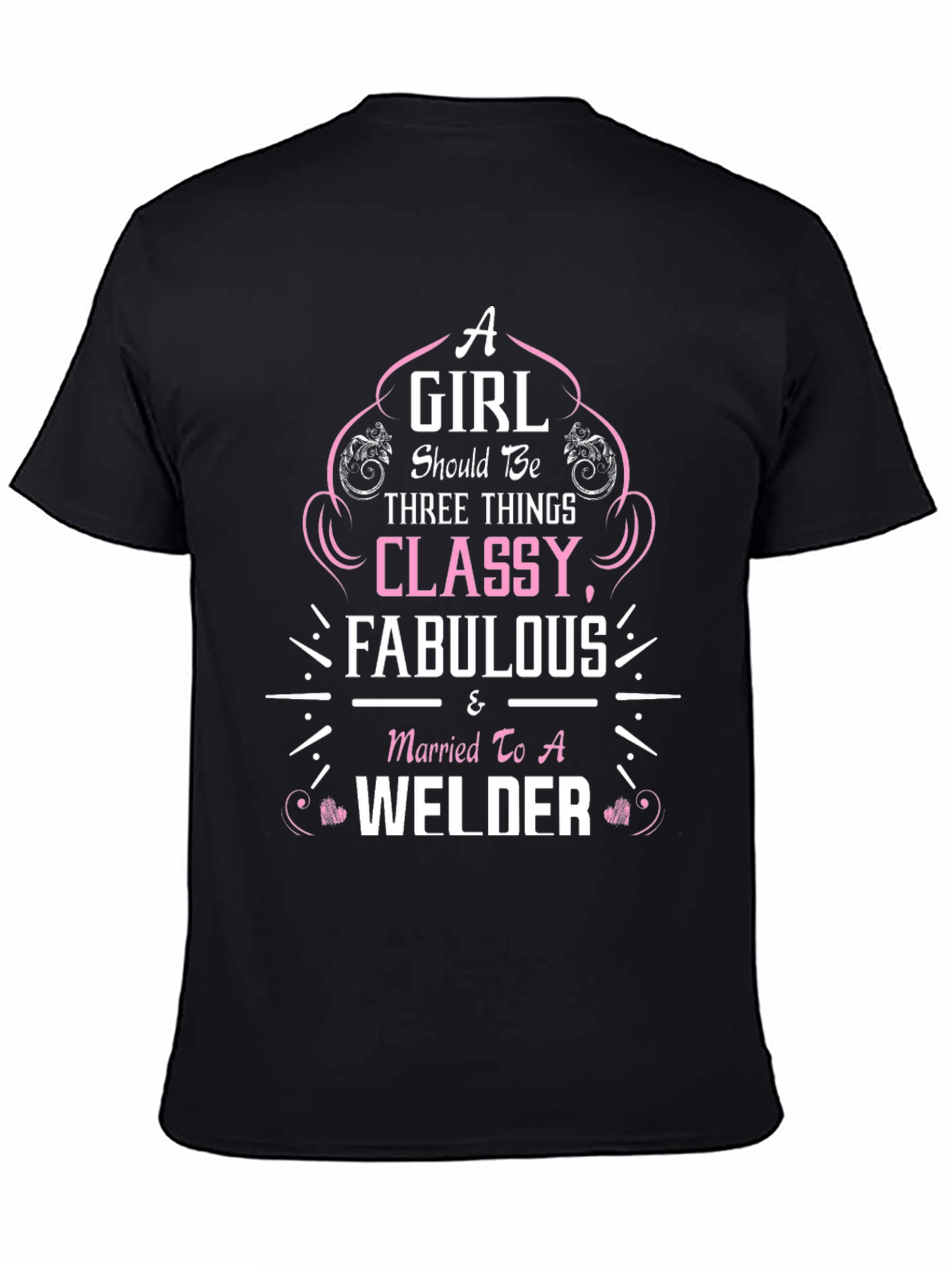 Classy Welder Wife T-Shirt - Black