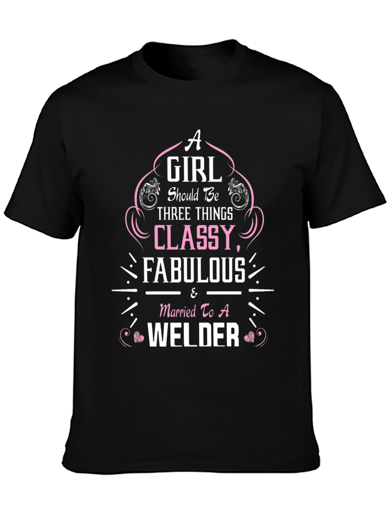 Classy Welder Wife T-Shirt - Black