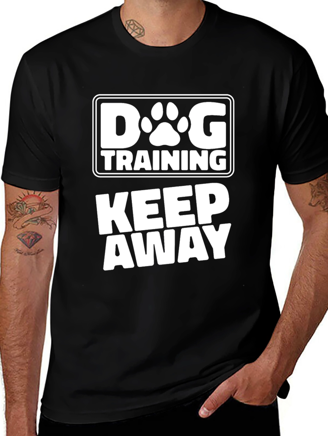 Dog Training Keep Away T-Shirt - Novelty Graphic Tee