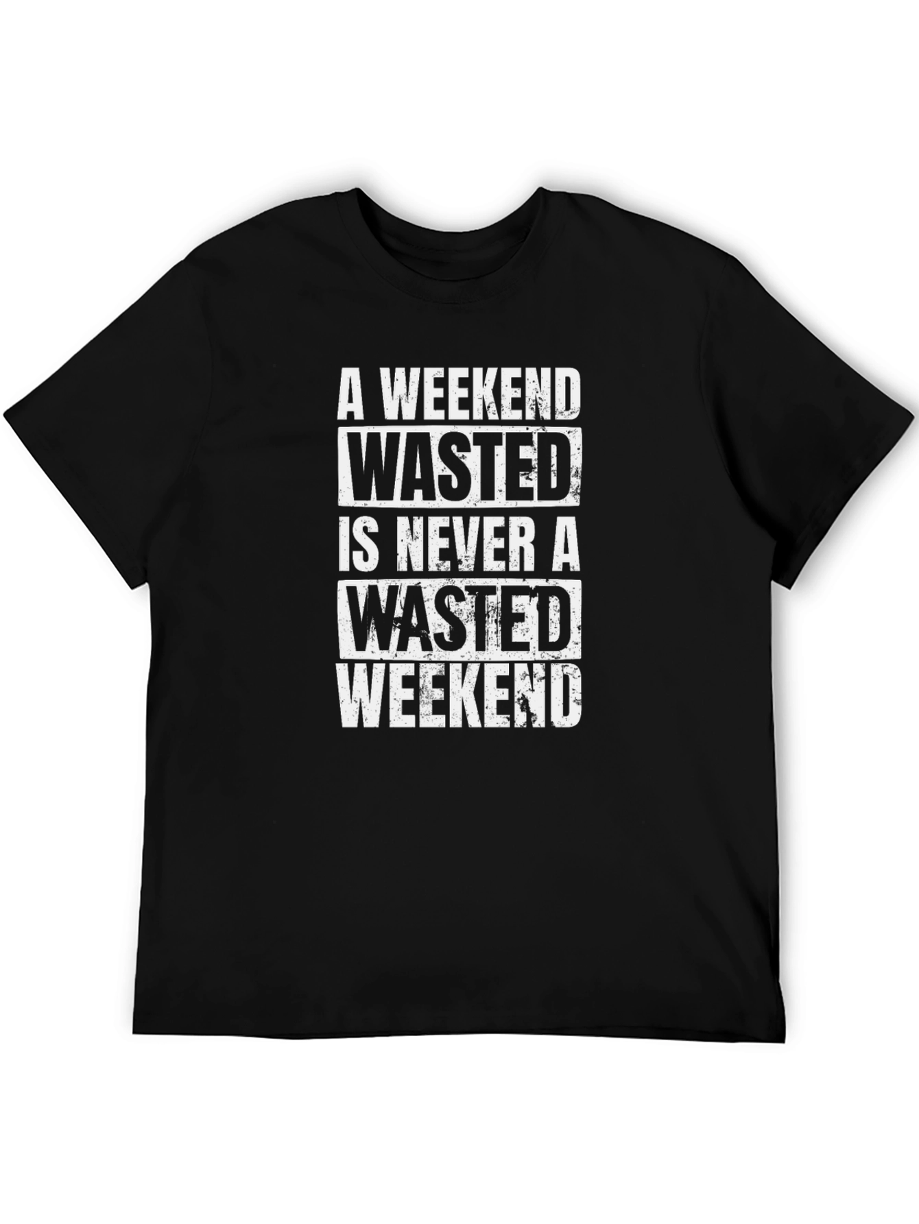 Wasted Weekend Graphic Tee - Black Cotton